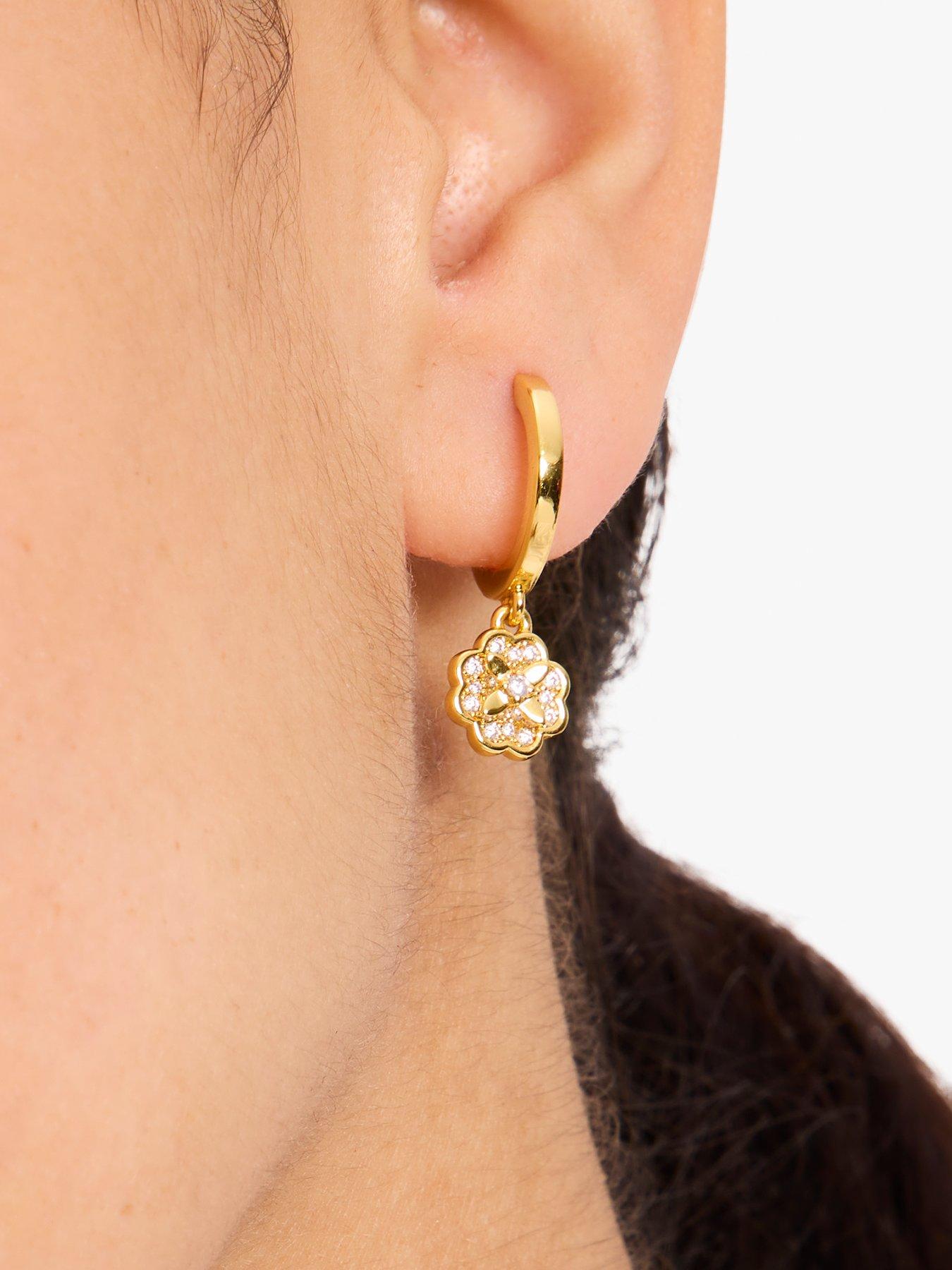 kate-spade-new-york-heritage-bloom-huggie-drop-earrings-goldstillFront