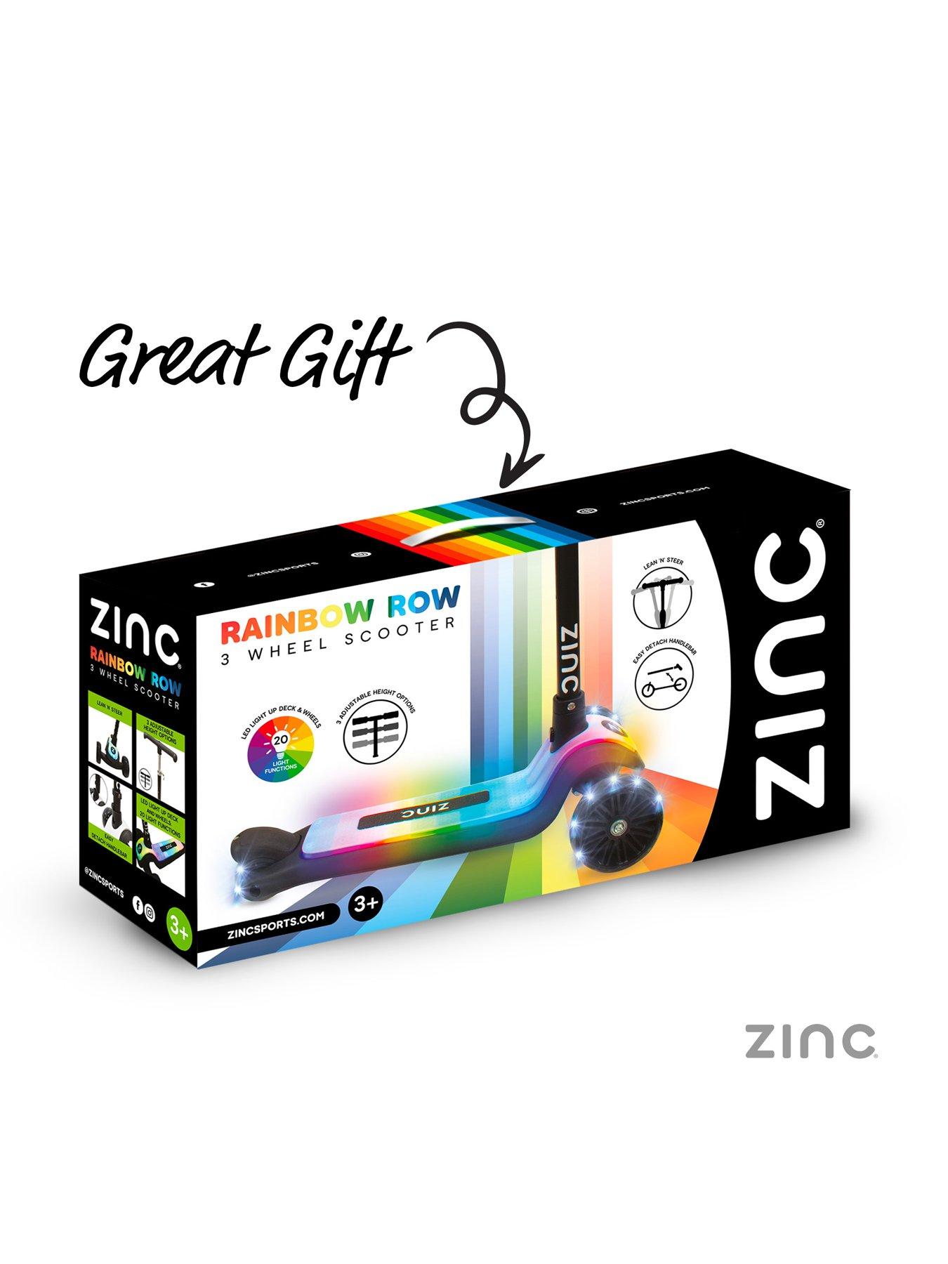 Image 7 of 8 of Zinc Rainbow Row 3-Wheel Light Up Scooter