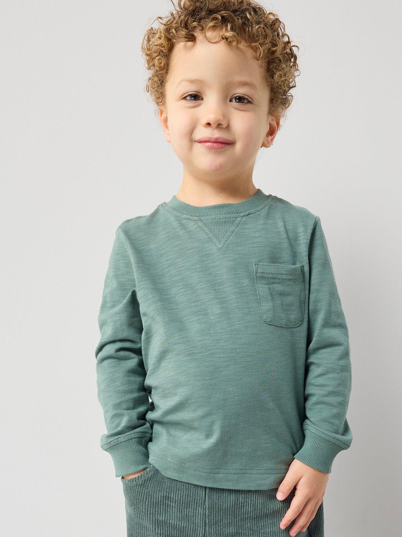 the-very-collection-boys-jersey-cord-straight-leg-trousers-and-long-sleeve-t-shirt-set-greenoutfit