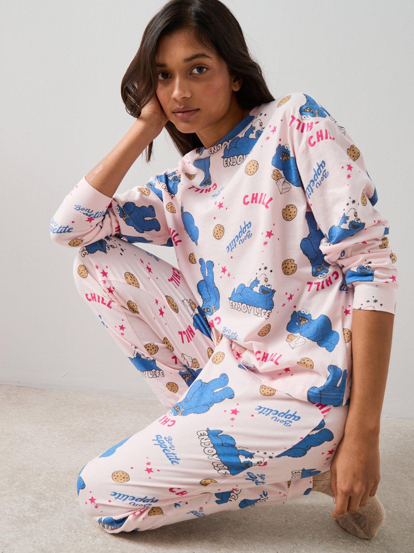 the-very-collection-cookie-monster-long-leg-pyjama-set-pinkoutfit