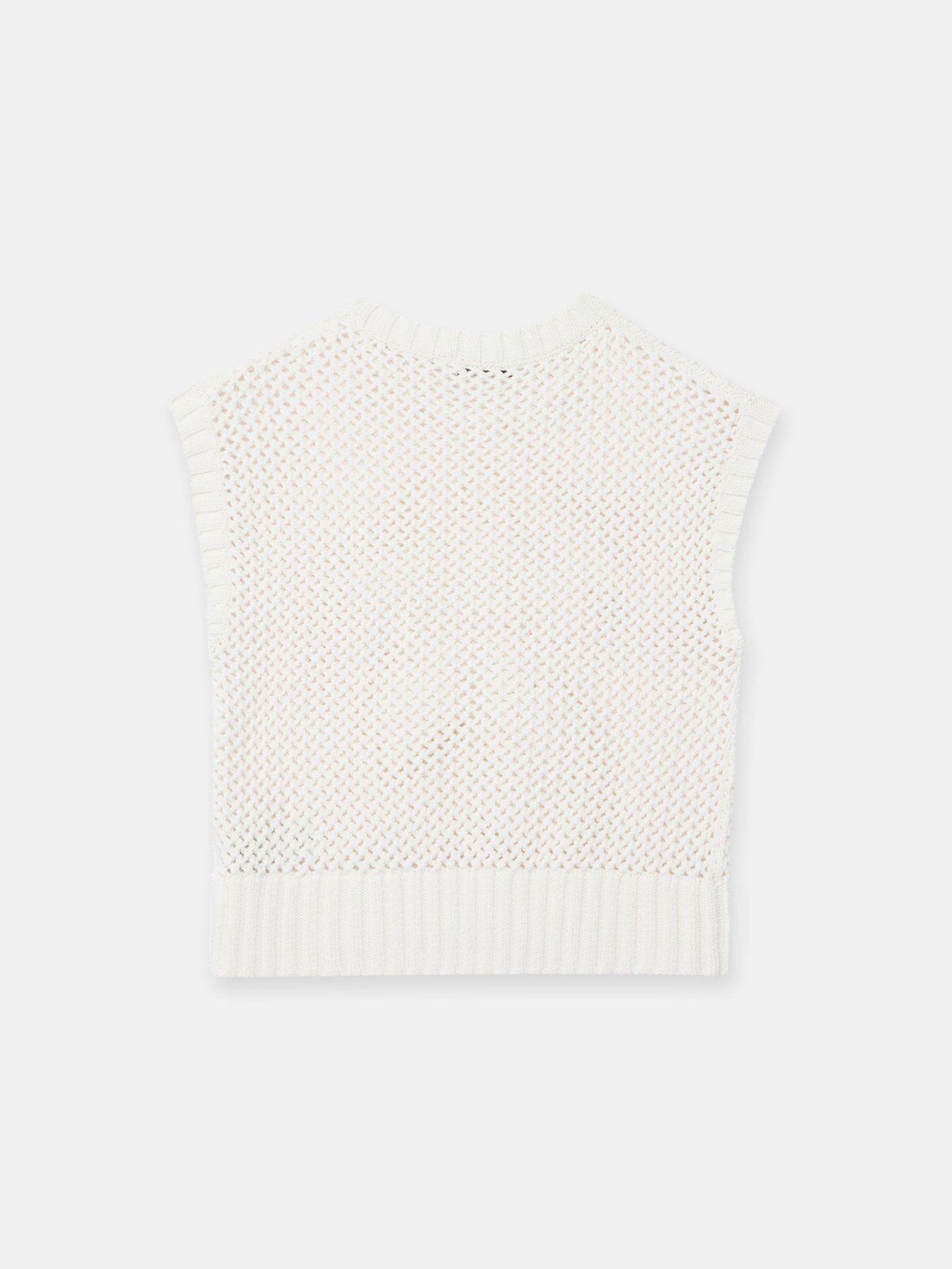 Image 6 of 6 of Mint Velvet Ivory Cotton Star Tabard - White