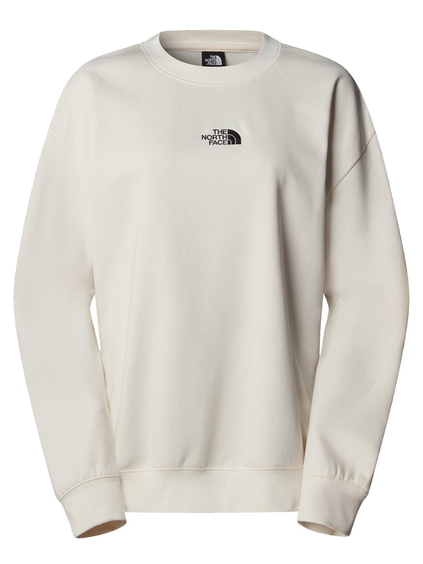Image 1 of 2 of The North Face Womens Essential Oversize Crew Sweatshirt- White
