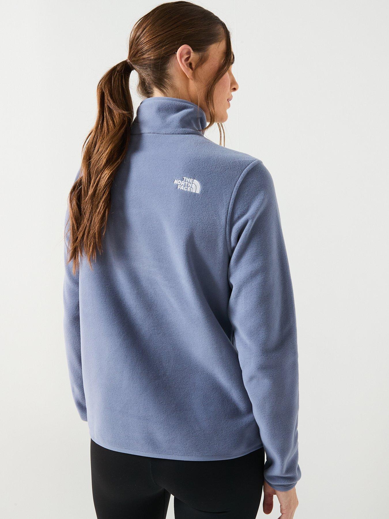 the-north-face-womens-glacier-fleece-14-zip-jacket-greystillFront