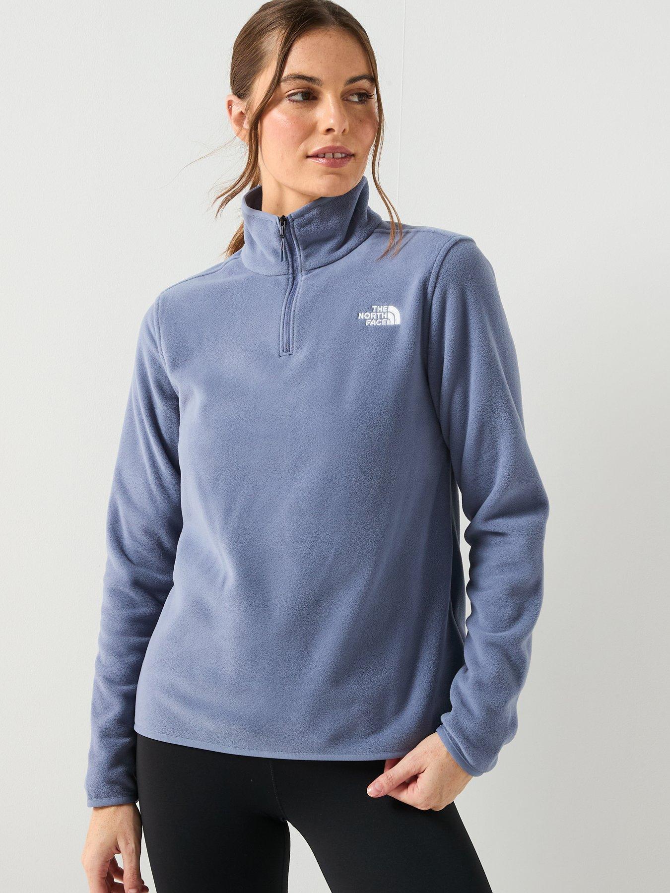 the-north-face-womens-glacier-fleece-14-zip-jacket-greydetail