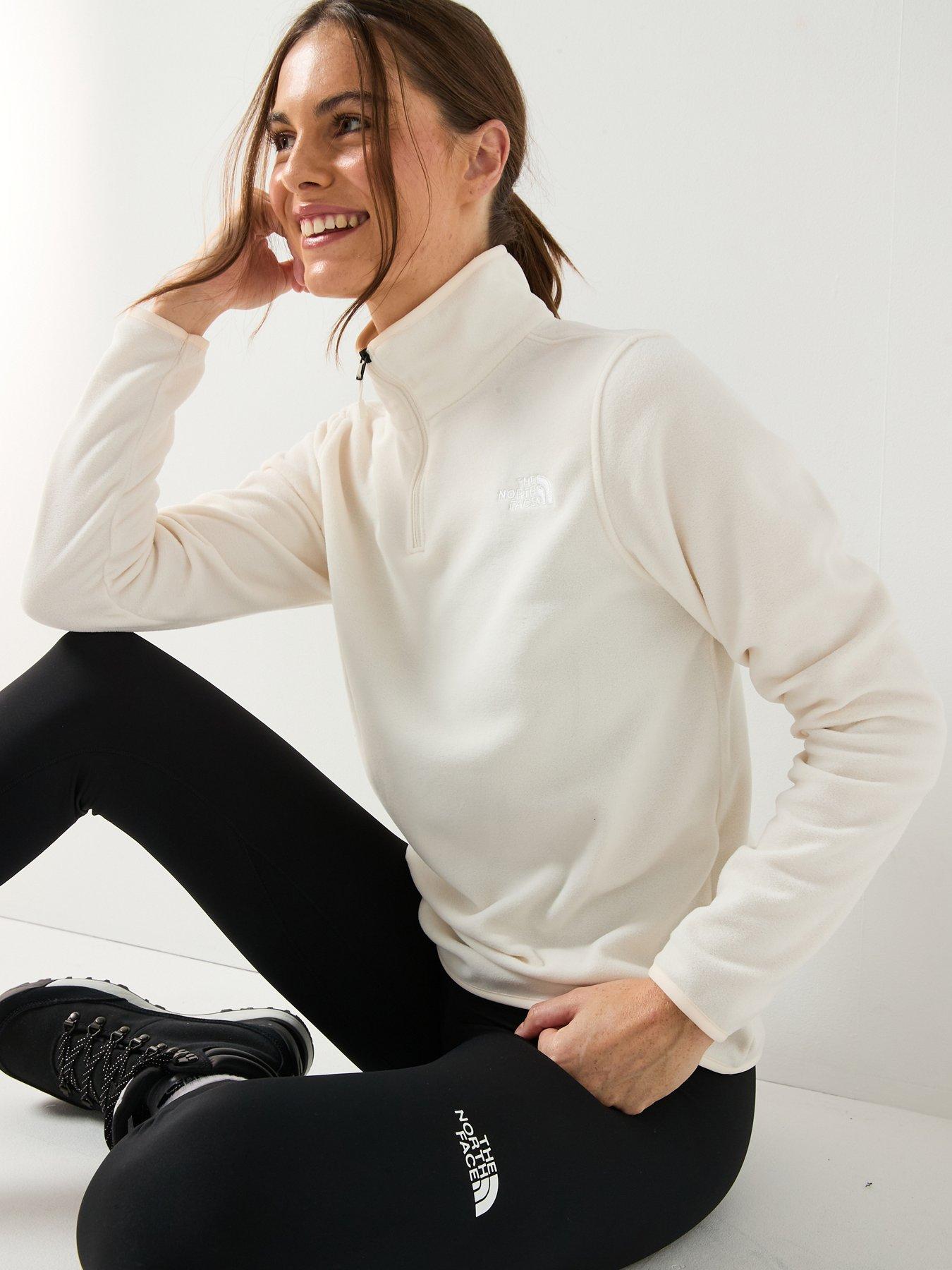 the-north-face-womens-glacier-fleece-14-zip-jacket-whitefront