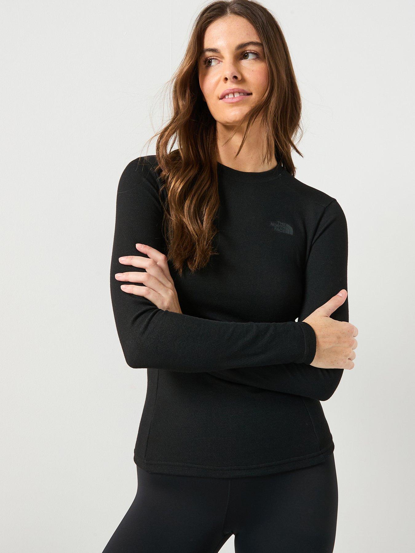 The North Face Womens Easy Long Sleeve Crew Neck Top - Black
