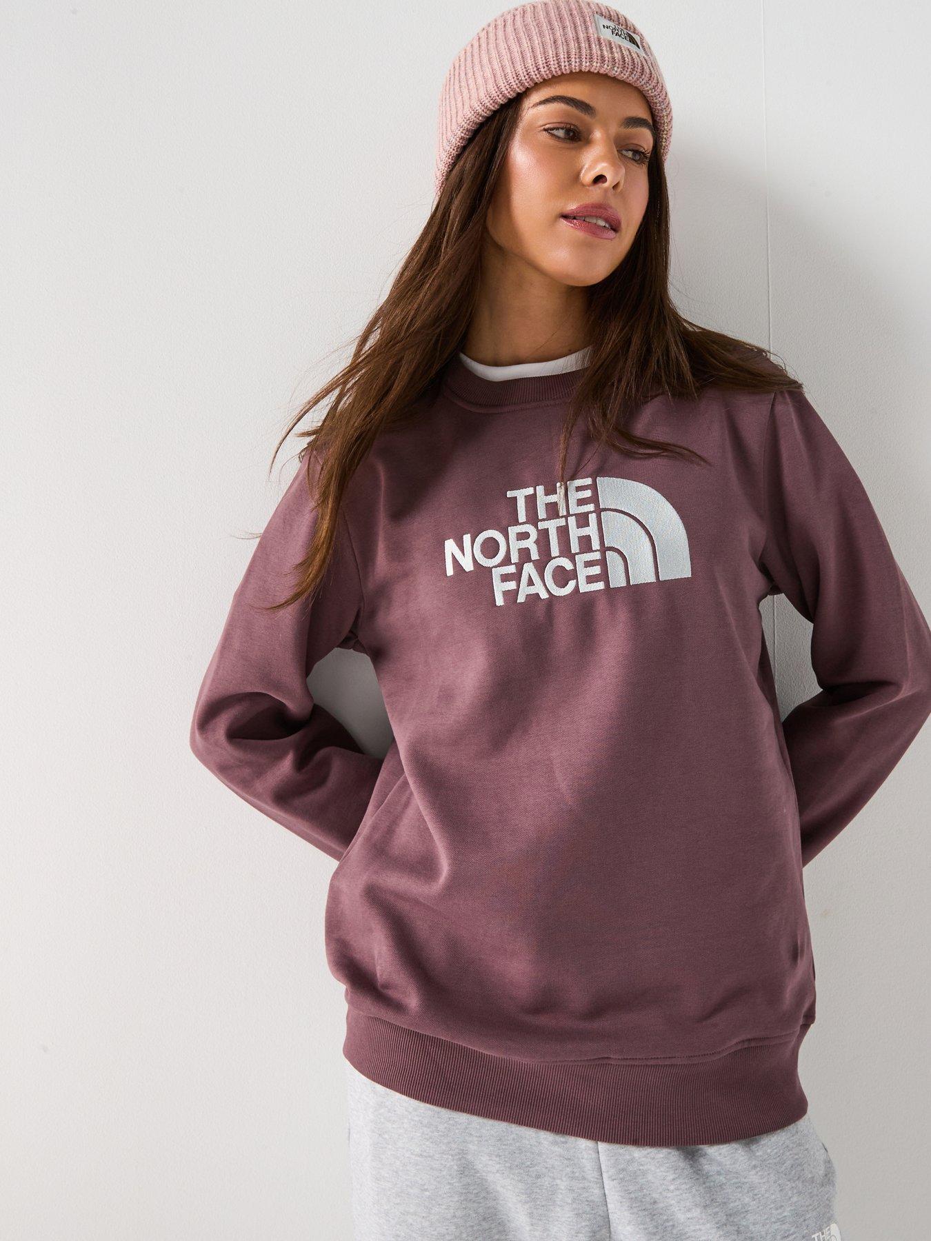 the-north-face-womens-drew-peak-crew-sweatshirt-brown