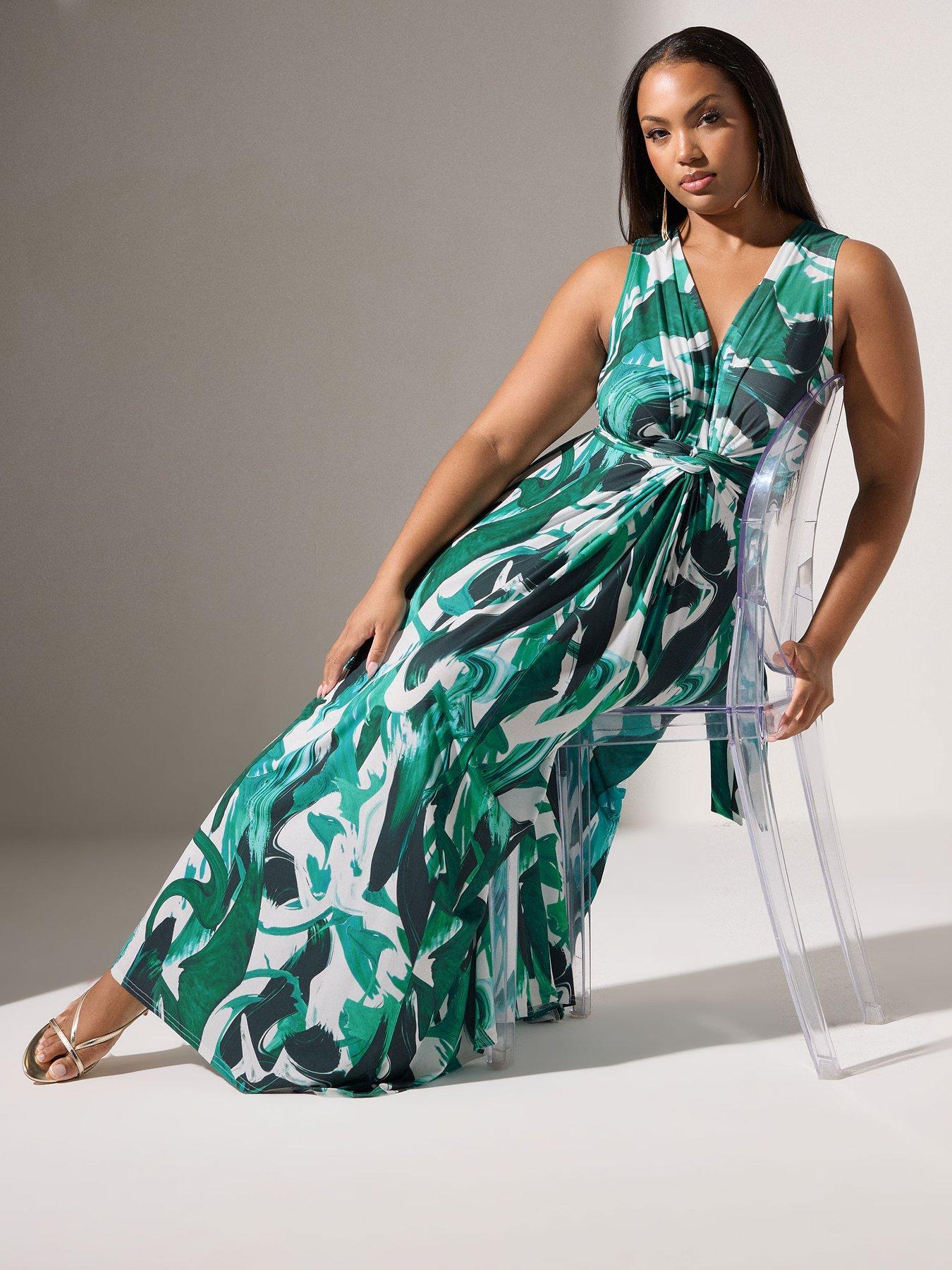 yours-curve-knot-front-maxi-dress-greenback