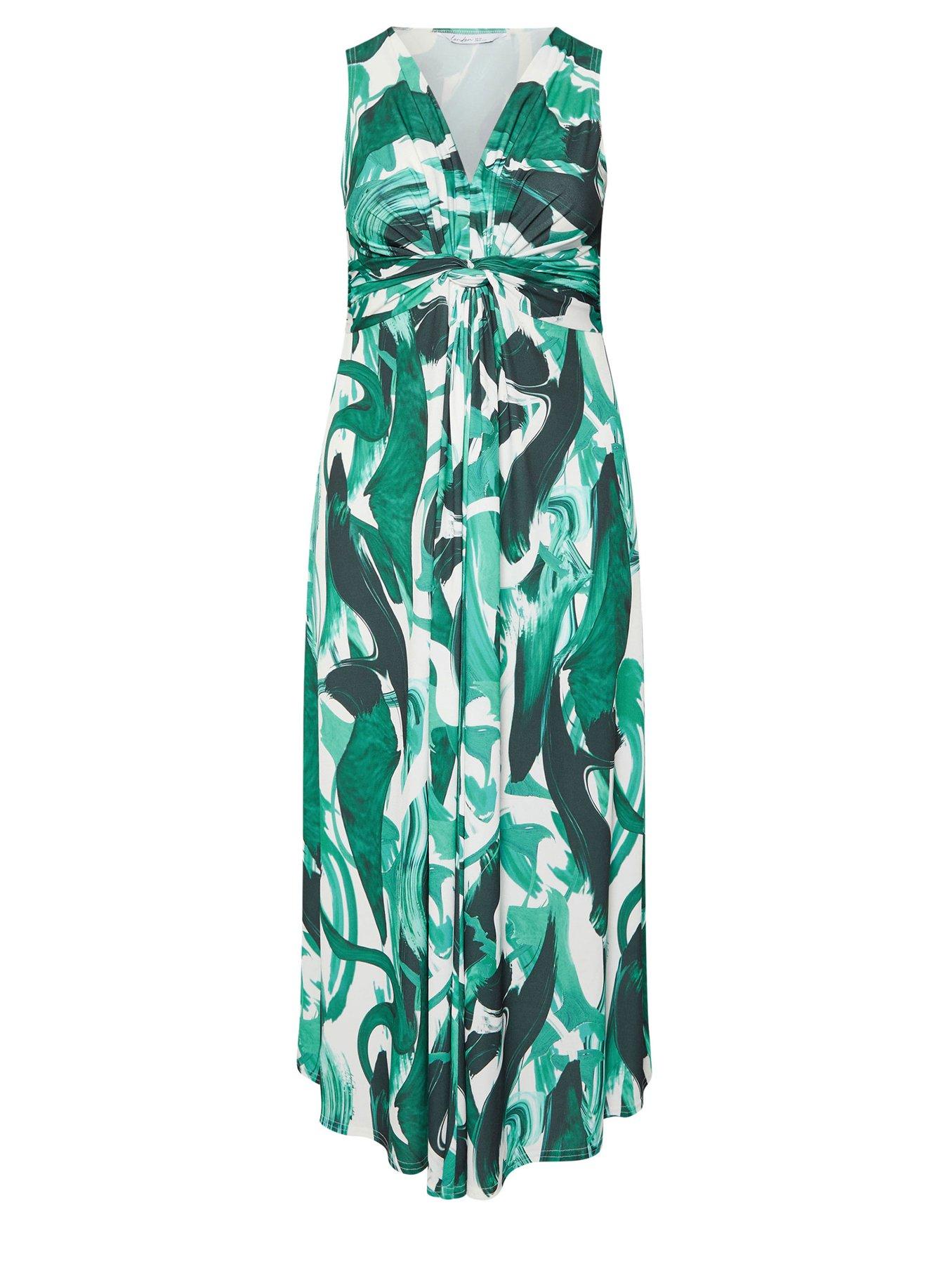 yours-curve-knot-front-maxi-dress-greendetail