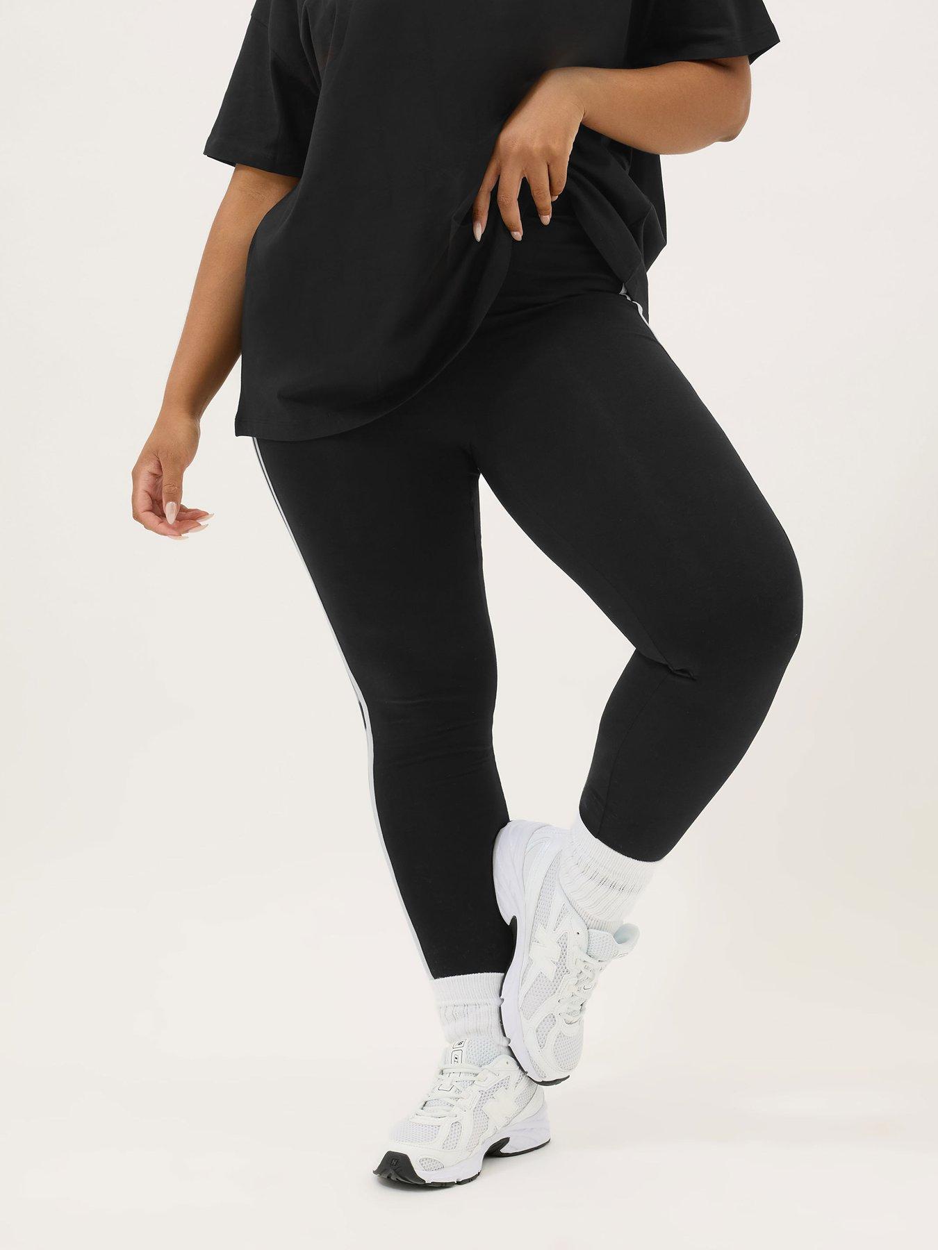 Image of Yours Curve Side Stripe Legging - Black
