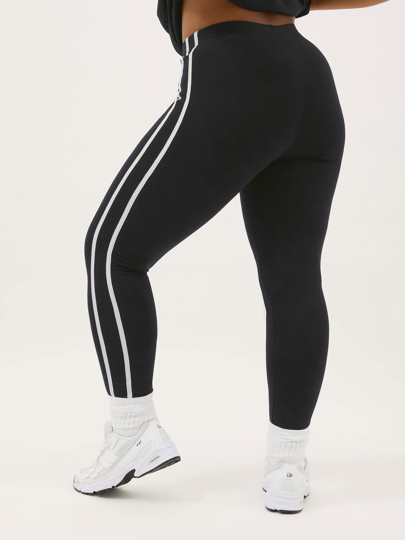 yours-curve-side-stripe-legging-blackstillFront