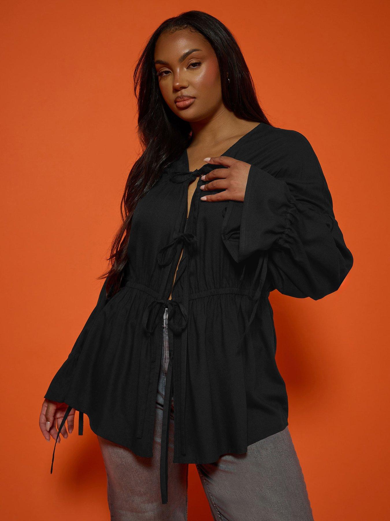 yours-curve-tie-front-top-blackfront