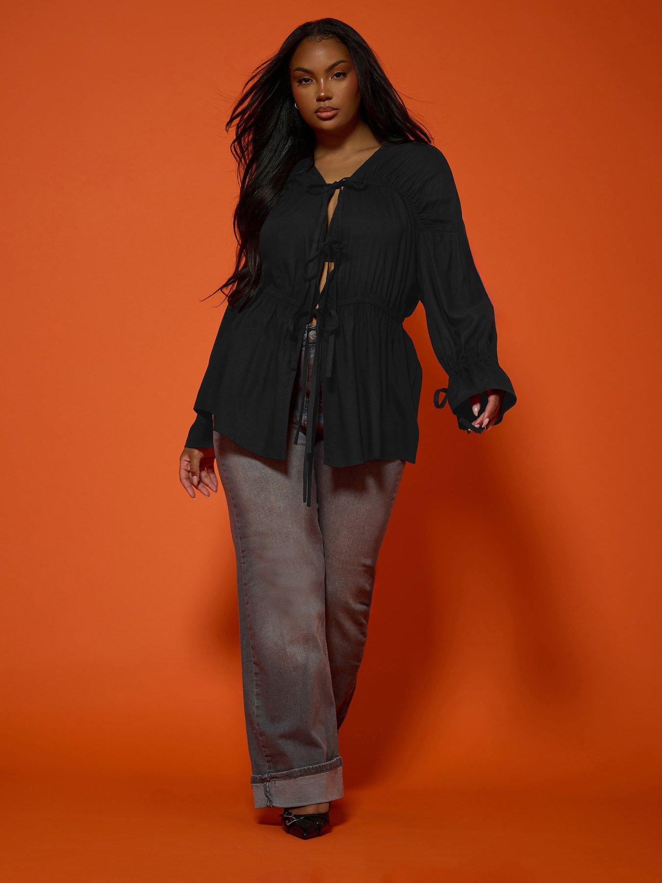 yours-curve-tie-front-top-blackback