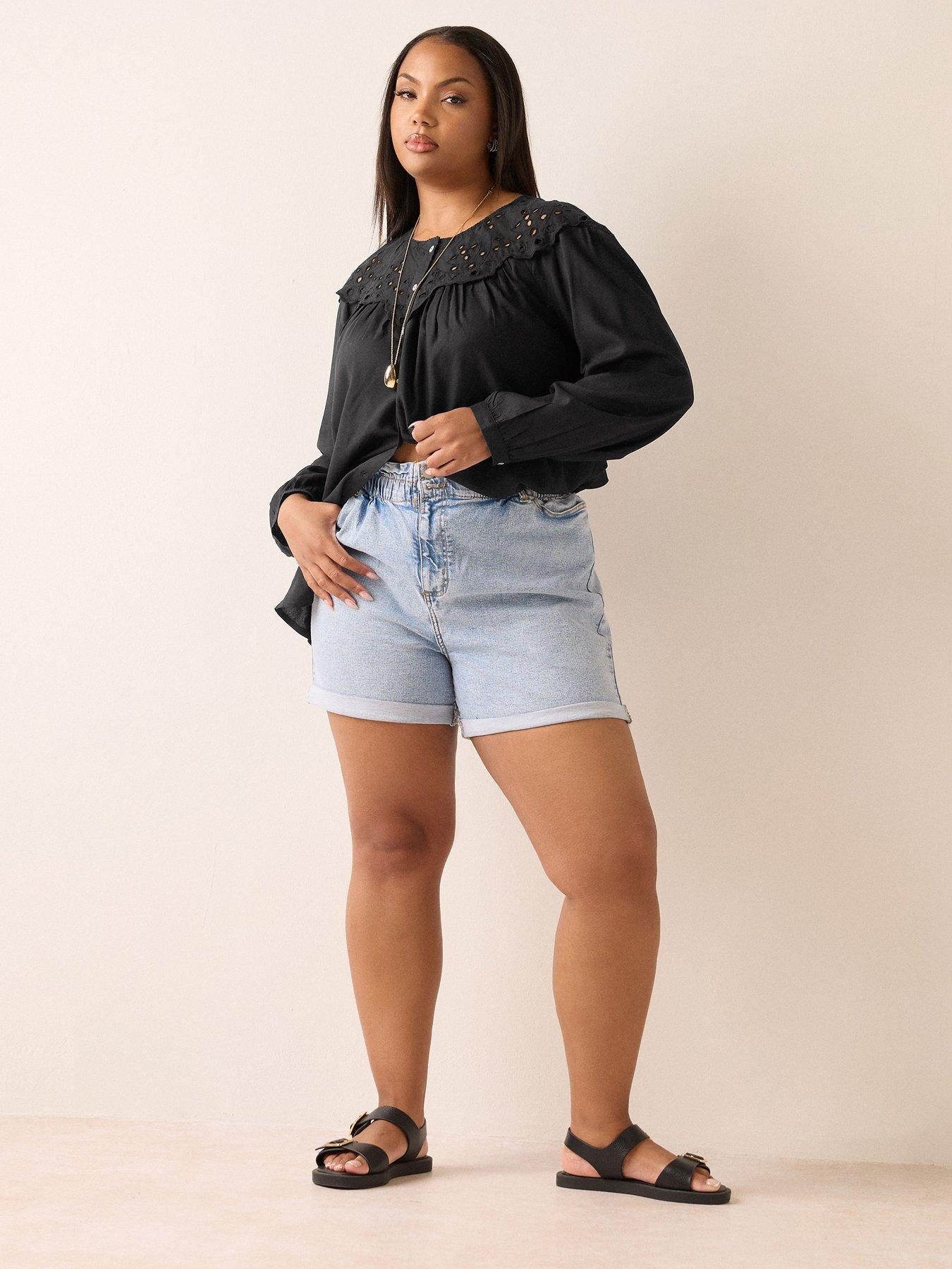 yours-curve-broderie-panel-blouse-blackback