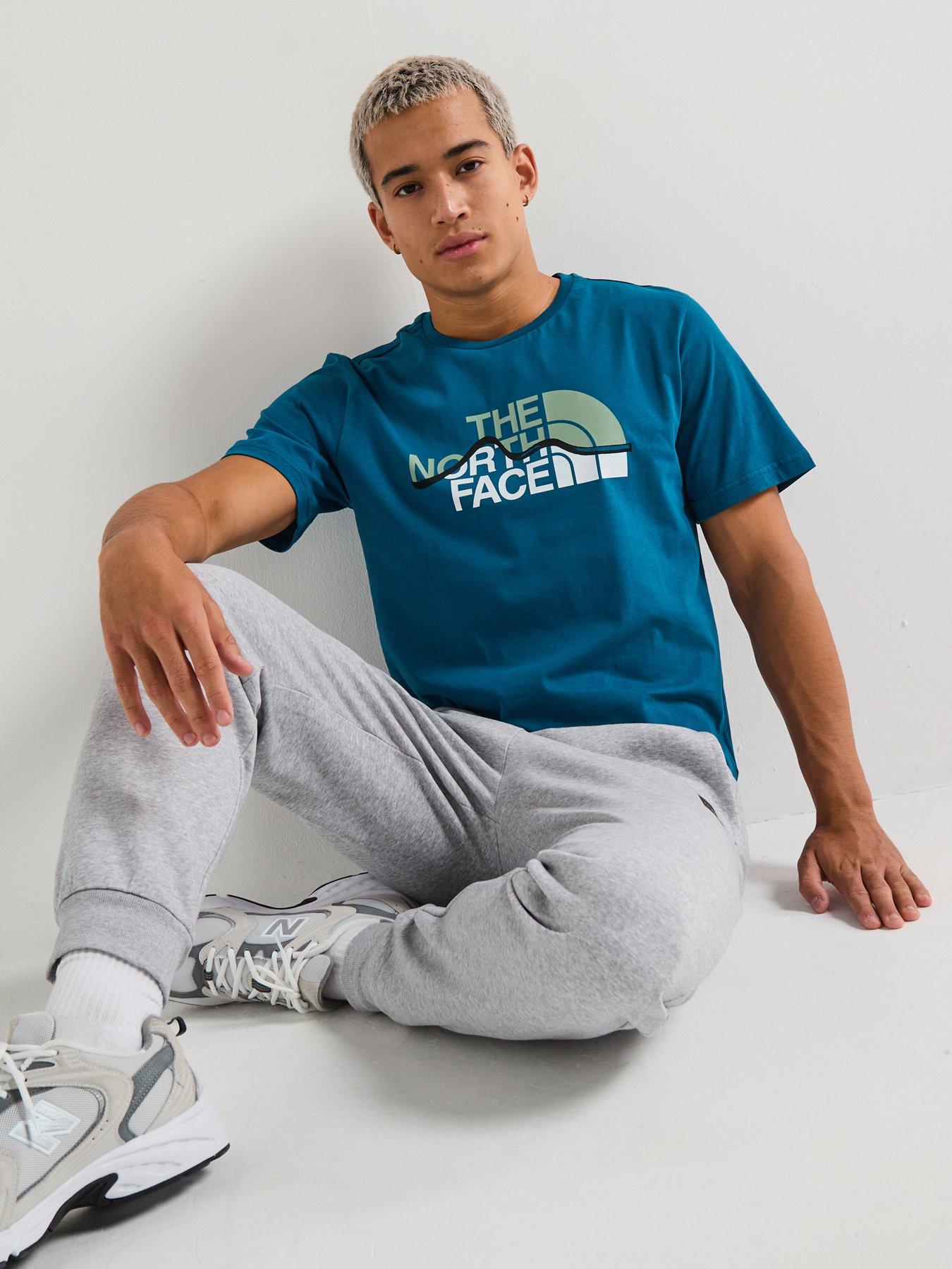 Image 1 of 6 of The North Face Men's Mountain Line T-Shirt - Blue