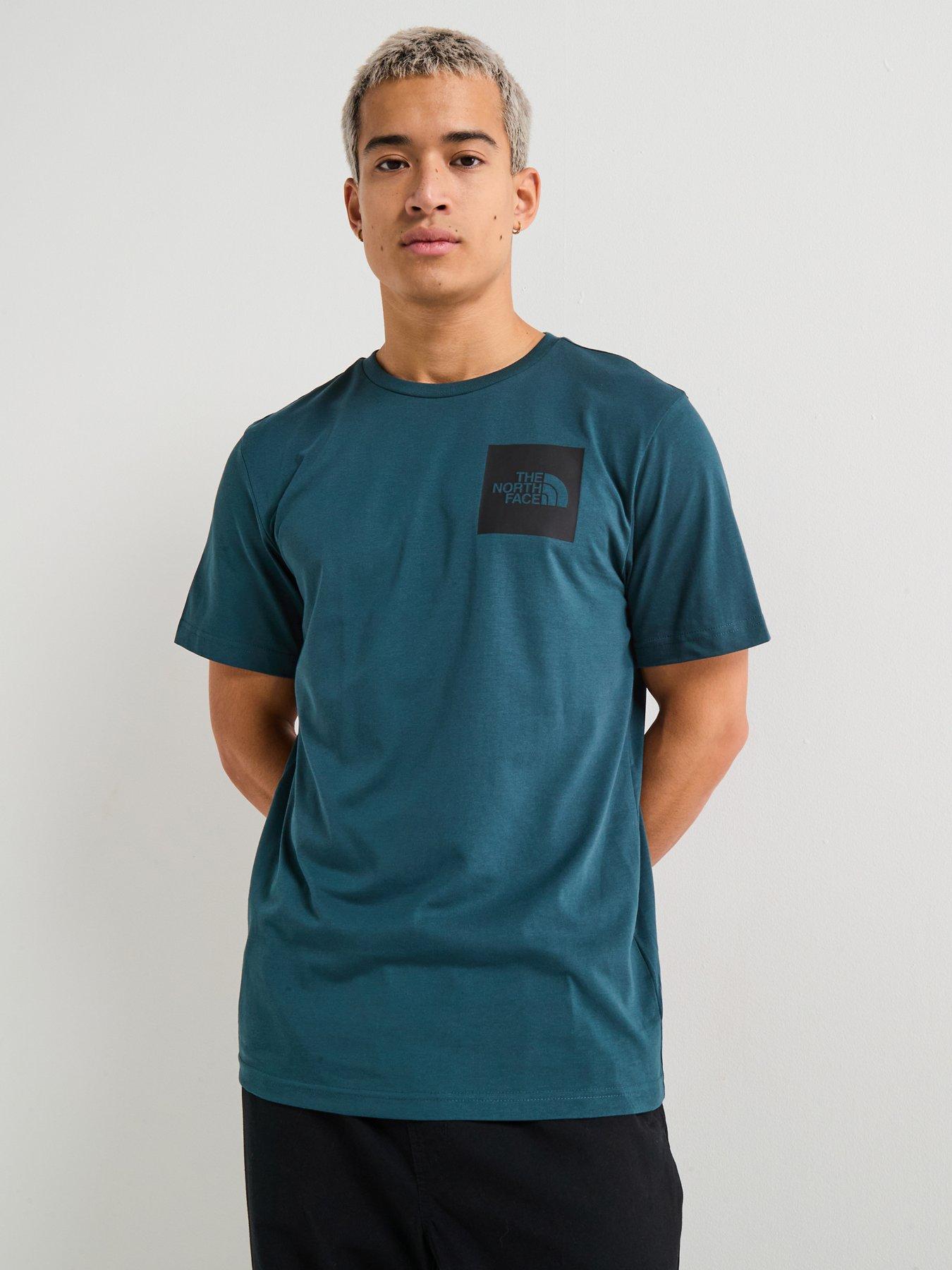 Image 1 of 6 of The North Face Men's Short Sleeve Fine T-Shirt - Blue
