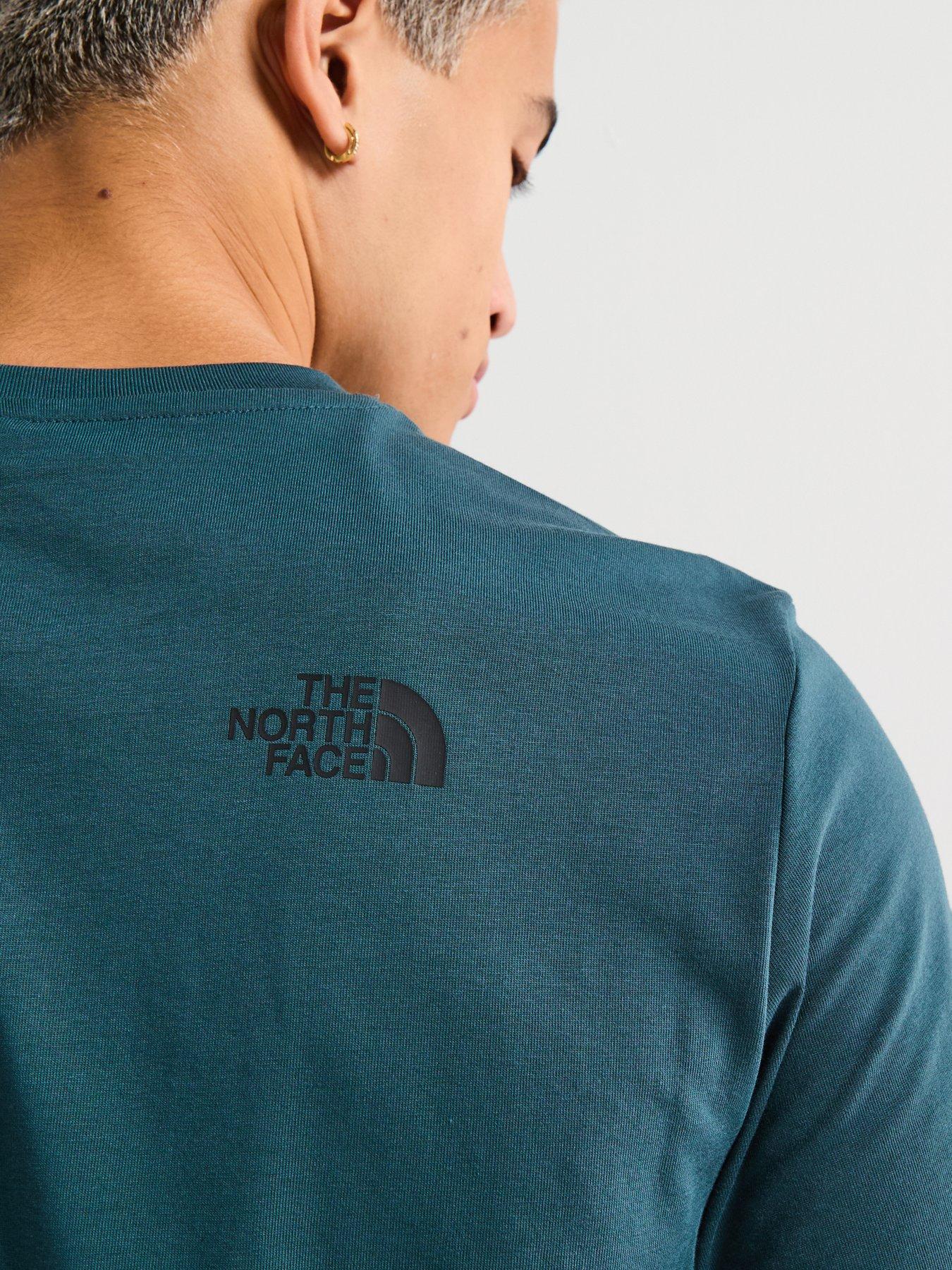 Image 5 of 6 of The North Face Men's Short Sleeve Fine T-Shirt - Blue