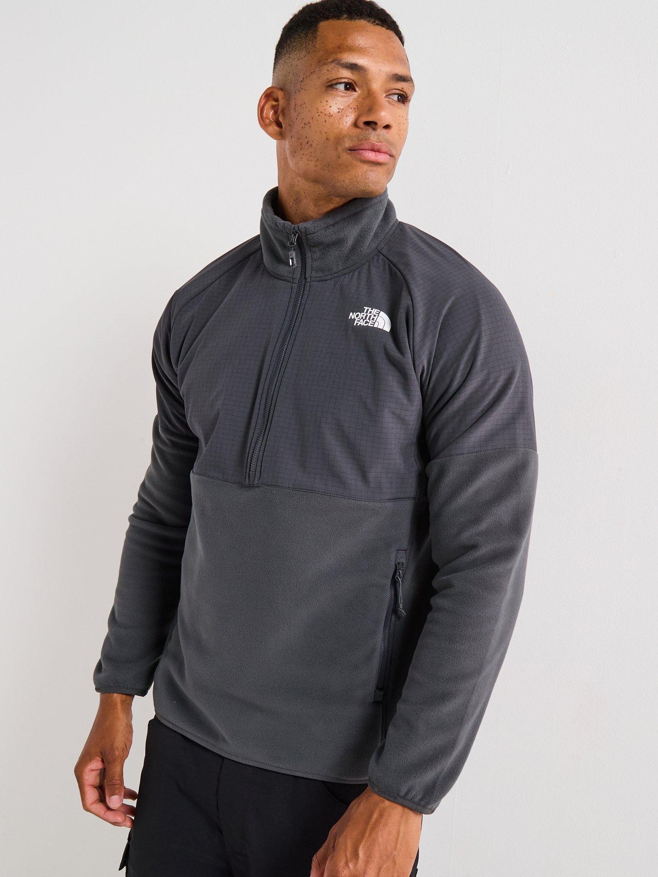 Image 1 of 6 of The North Face Mens Glacier Heavyweight 1/2 Zip Top - Grey