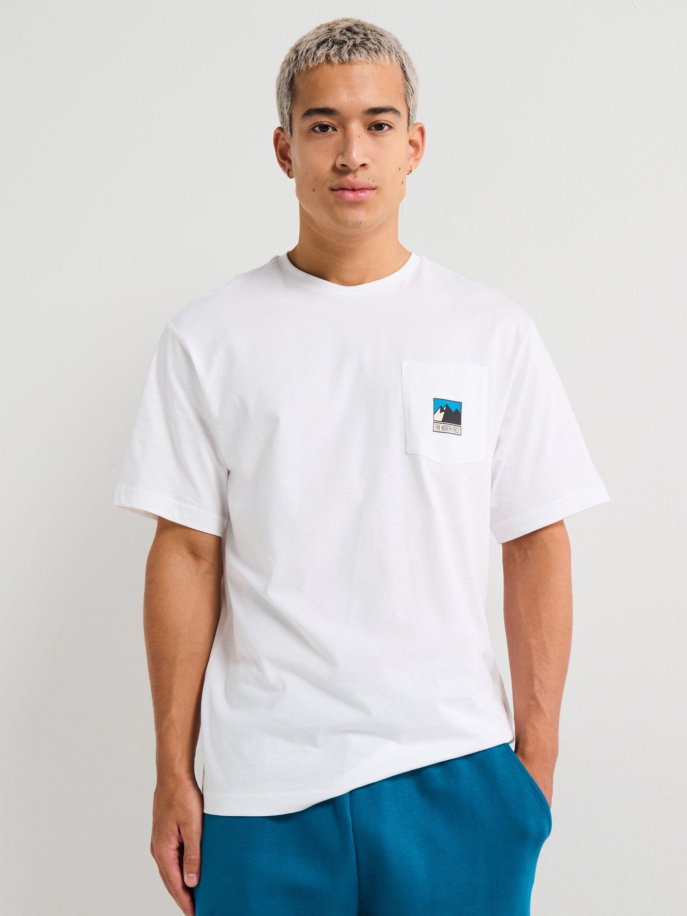 The North Face Men's Mountain Logo Relaxed Pocket T-Shirt - White
