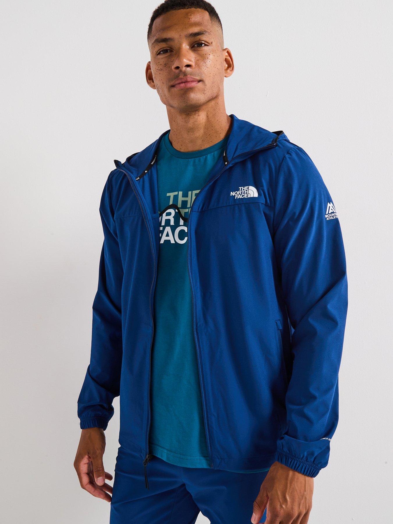 The North Face Men's Mountain Athletics Hooded Wind Jacket - Blue