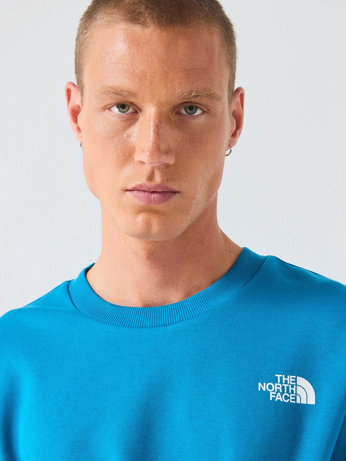 the-north-face-mens-simple-dome-crew-sweater-blueoutfit