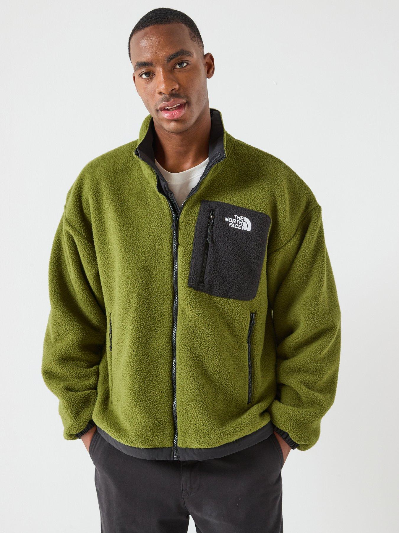 the-north-face-mens-yumiori-reversible-fleece-jacket-greenblack