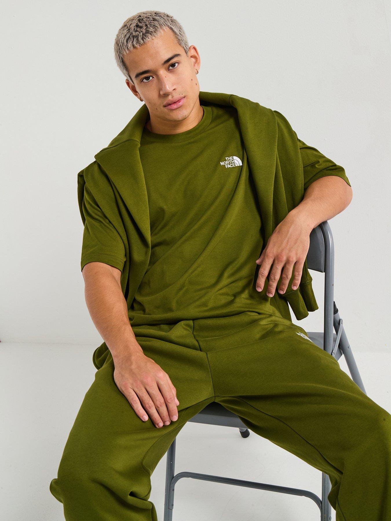 The North Face Mens Short Sleeve Essential Oversize Tee - Khaki