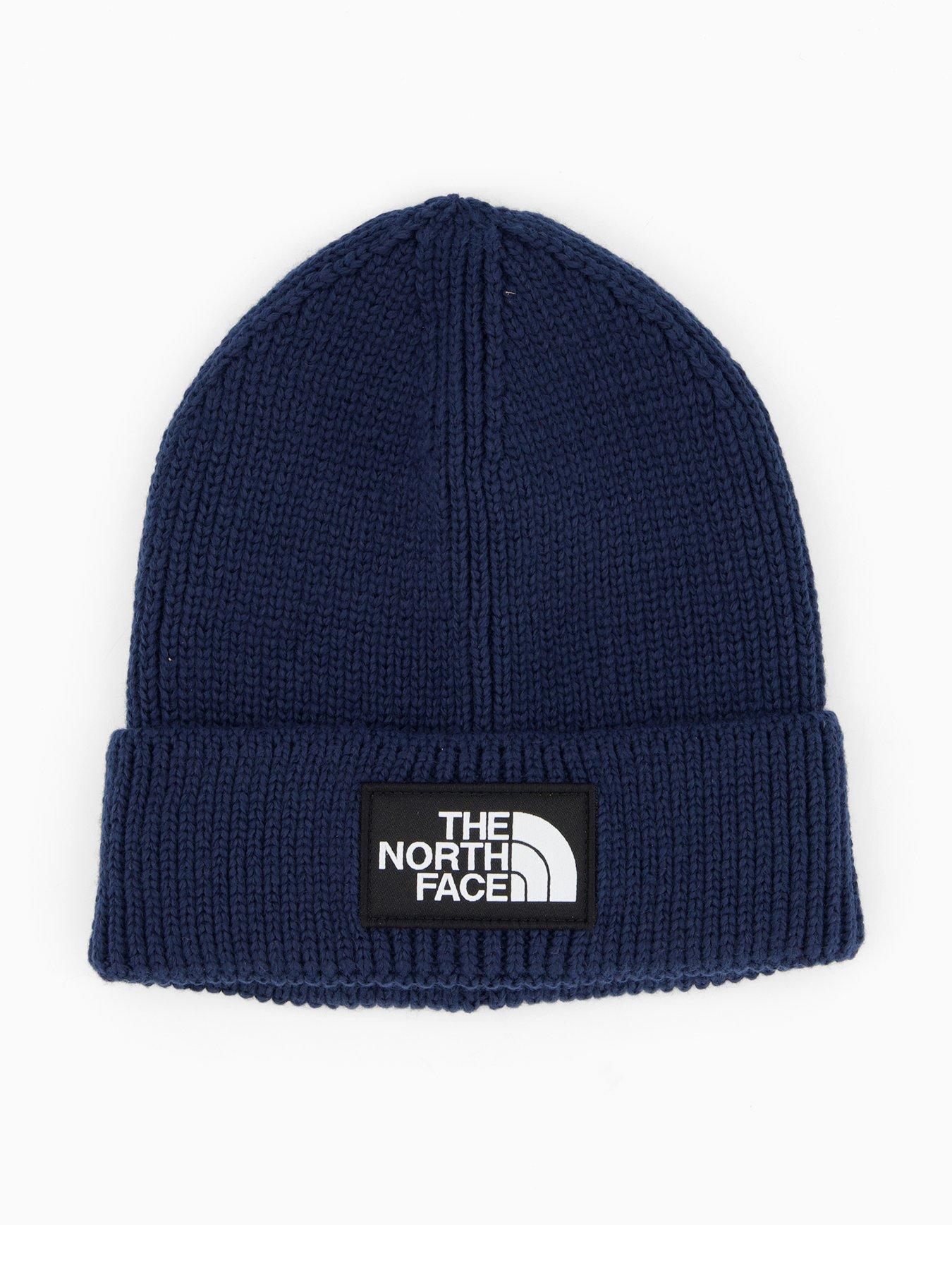 undefined Unisex Tnf Logo Box Cuffed Beanie - Navy