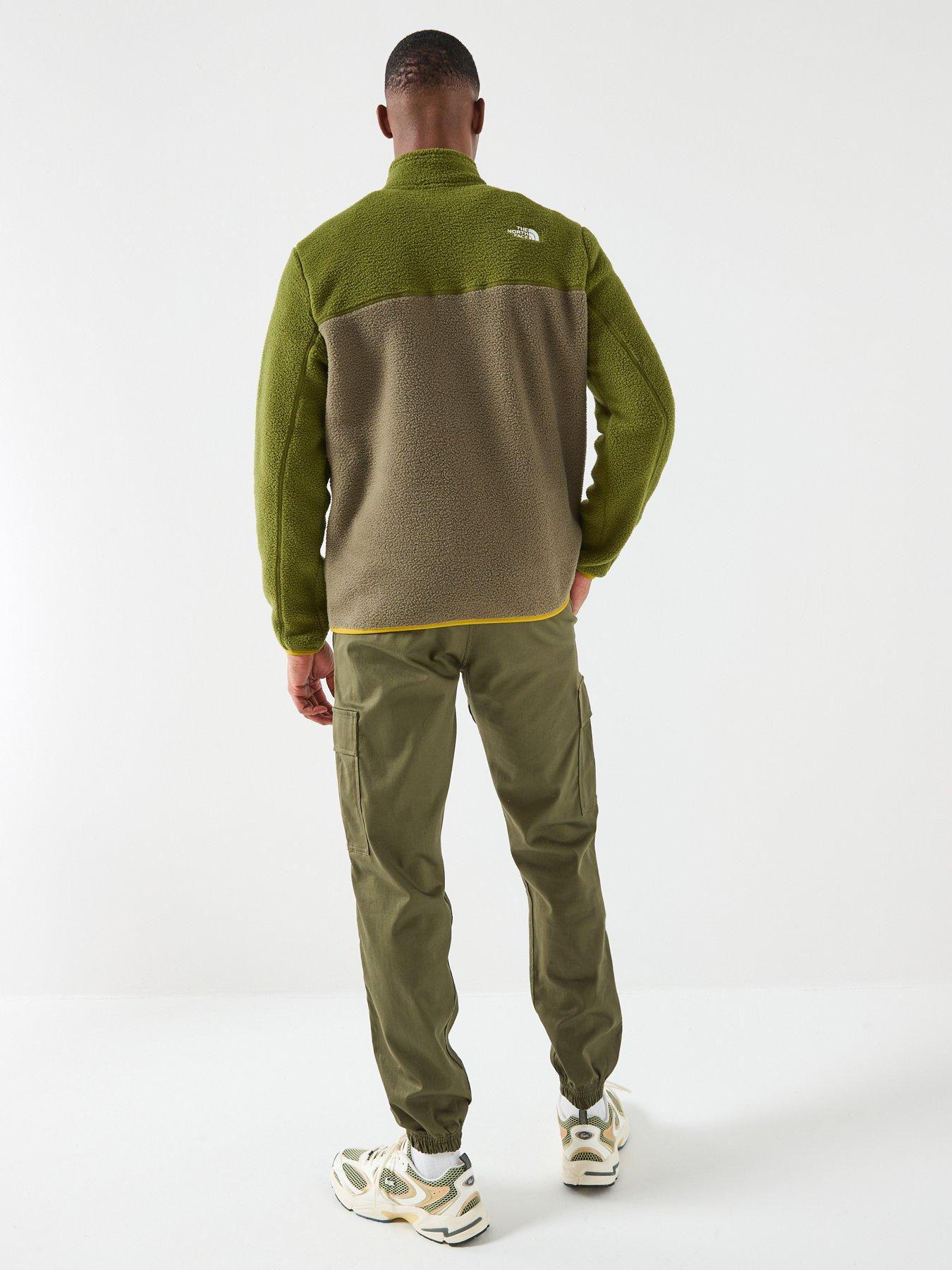 the-north-face-mens-yumiori-14-zip-fleece-jacket-greenstillFront