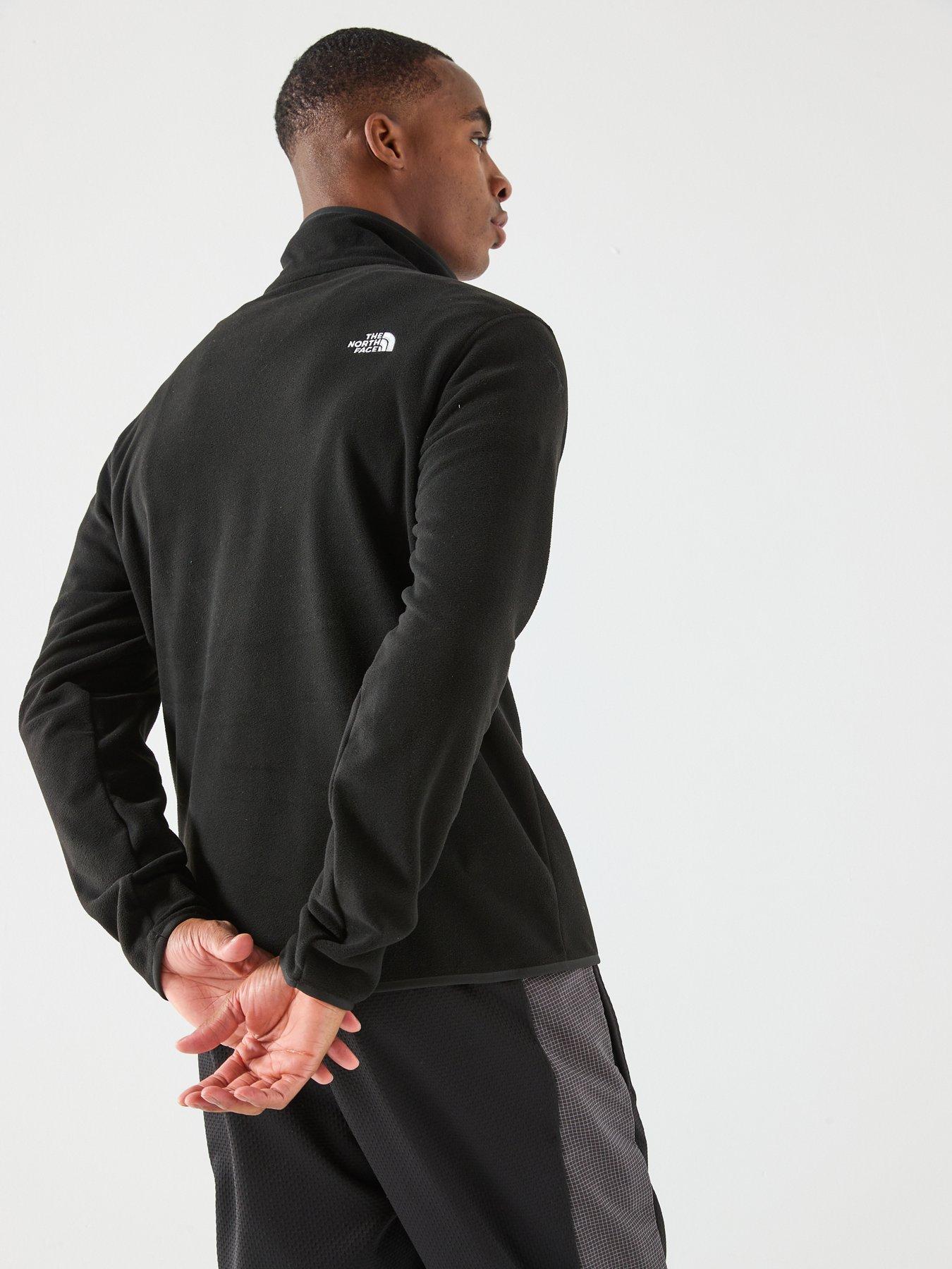 the-north-face-mens-glacier-fleece-14-zip-jacket-blackstillFront