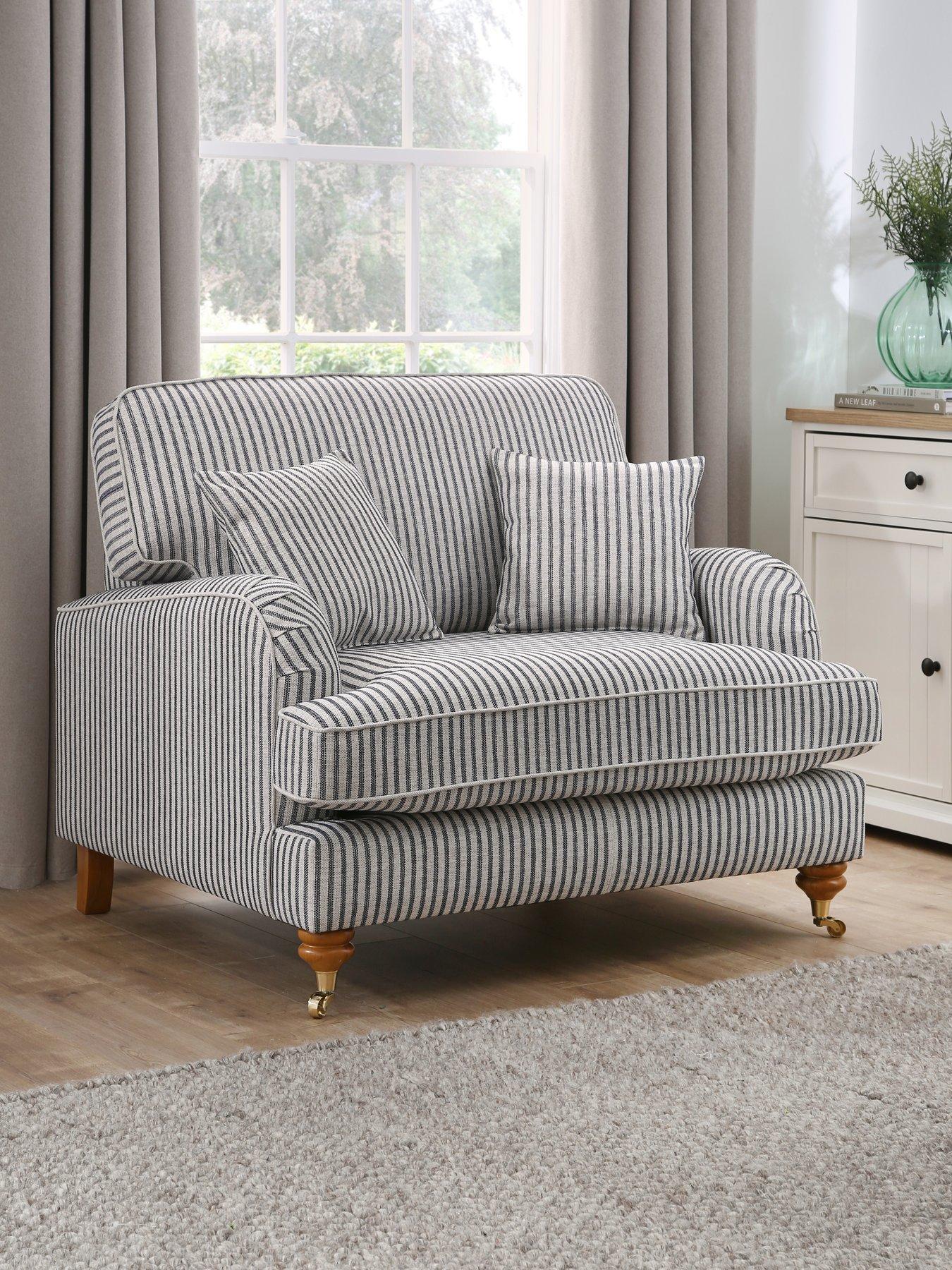 Very Home Bay Stripe Snuggle Chair - Made to Order in the UK