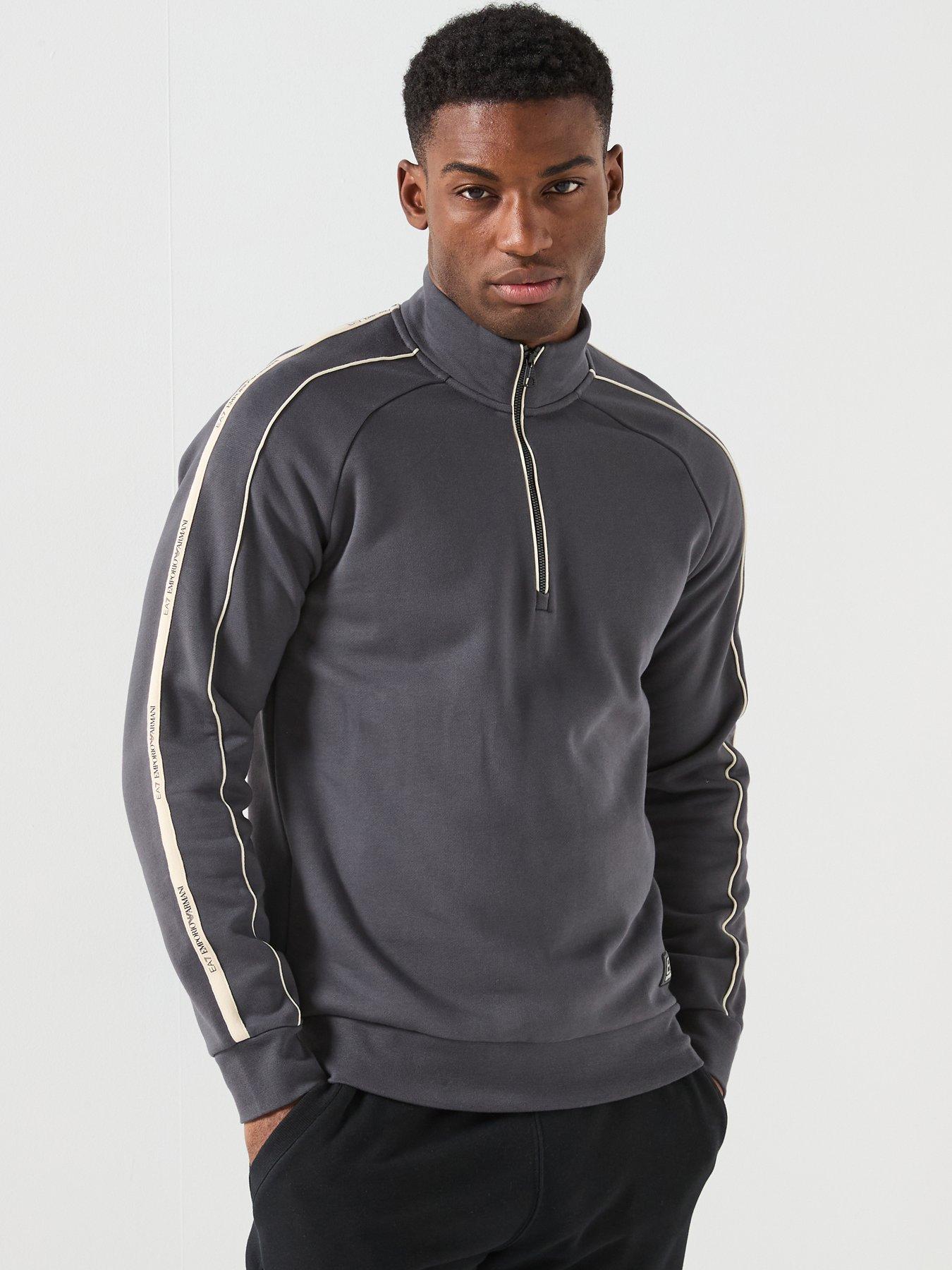 ea7-emporio-armani-train-logo-series-tape-shoulder-14-zip-sweatshirt-greyfront
