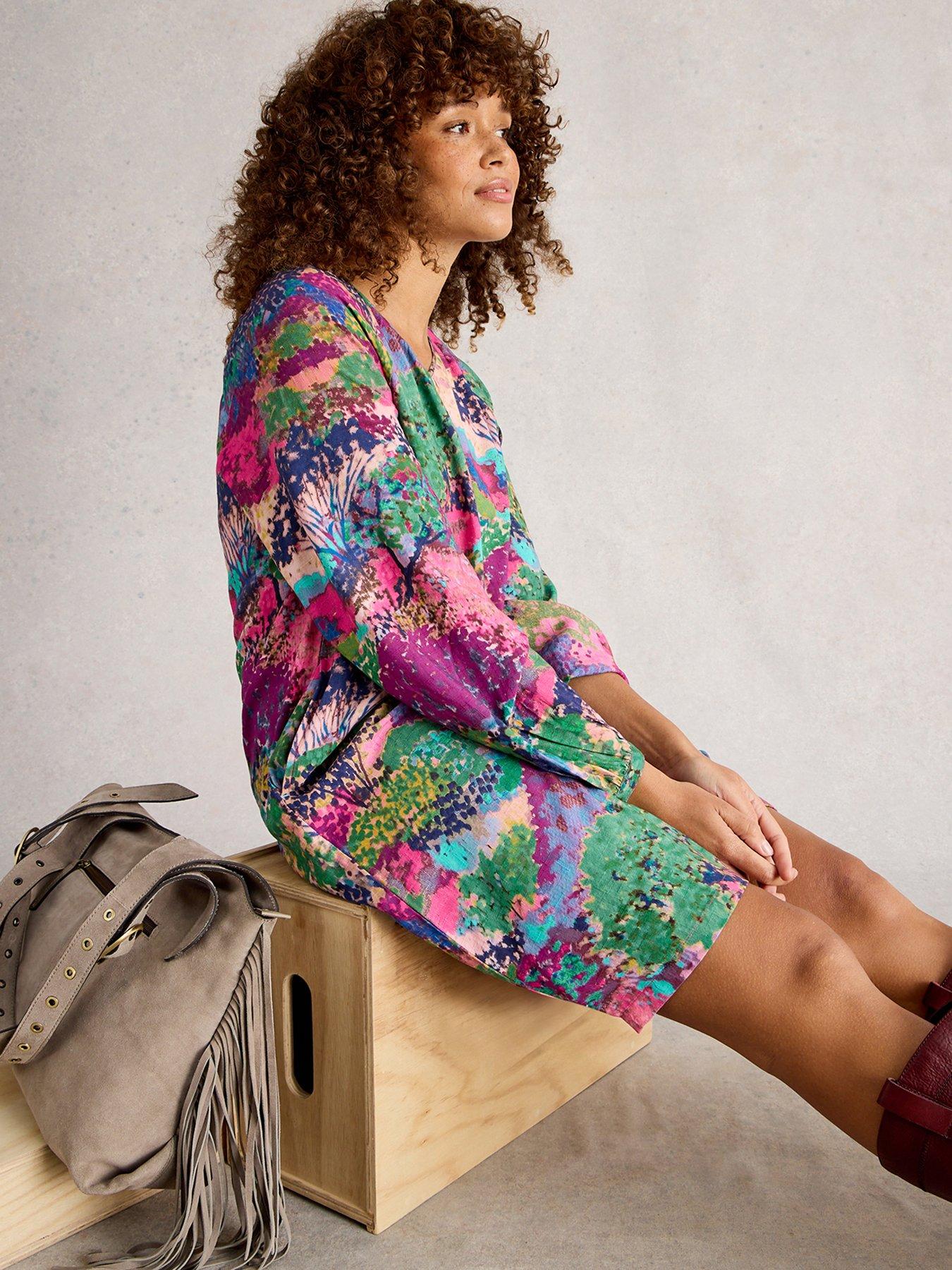 White Stuff Cerys Cocoon Dress - Multi