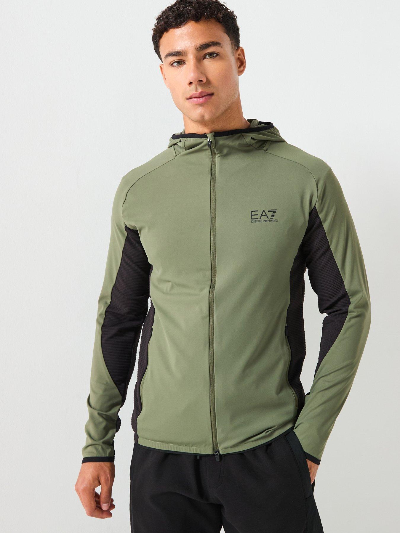 EA7 Emporio Armani Vigor7 Technical Full Zip Hoodie - Green