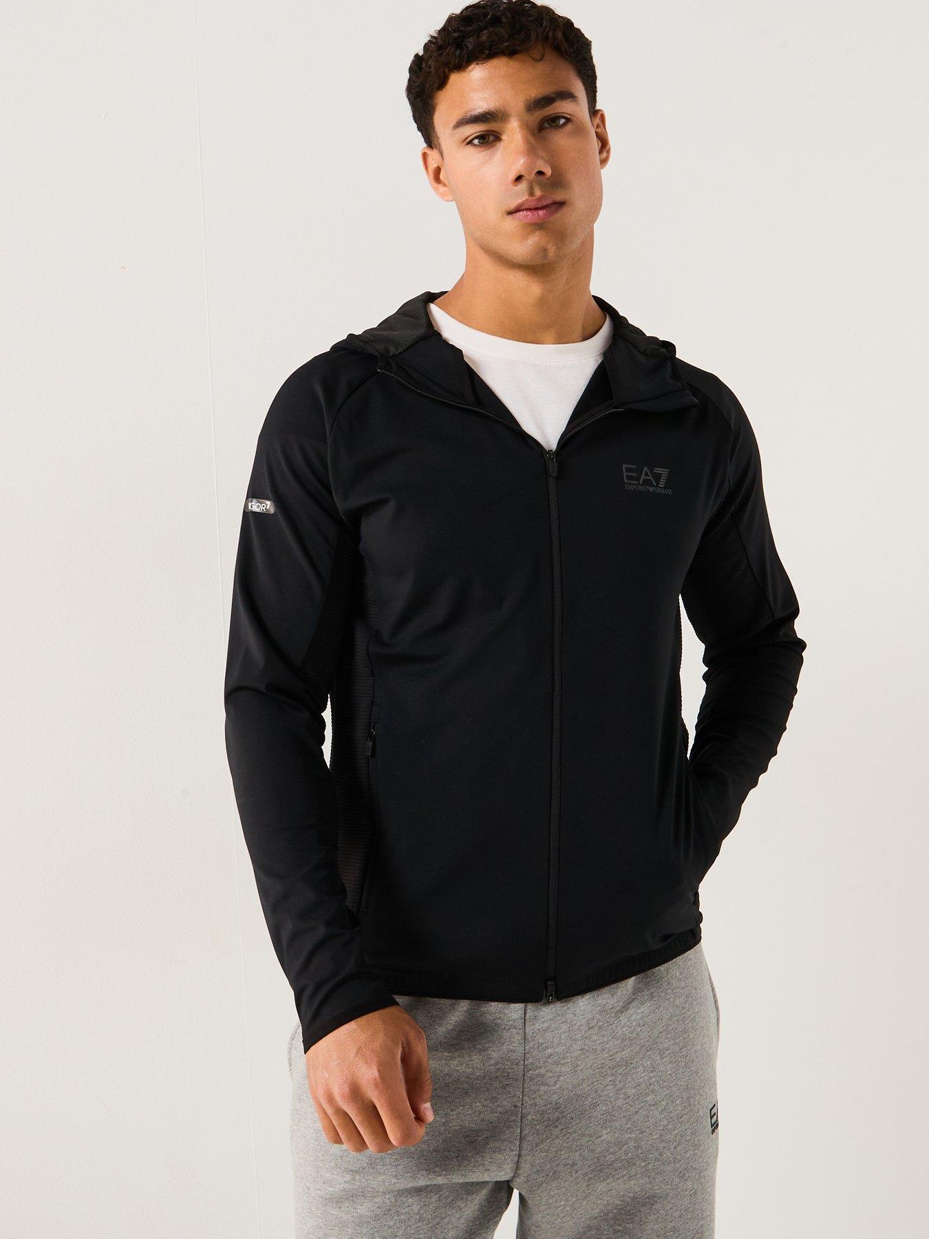 EA7 Emporio Armani Vigor7 Full Zip Hoodie - Black