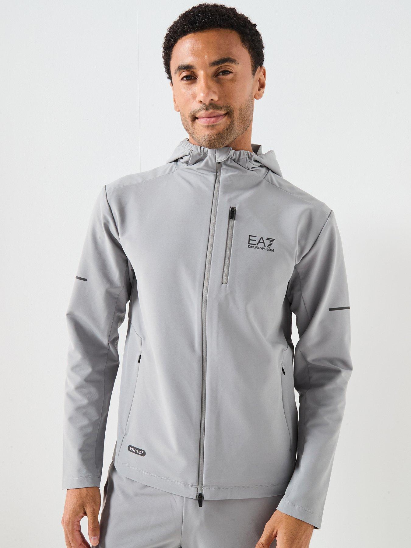 EA7 Emporio Armani Ventus7 Technical Full Zip Hoodie - Grey