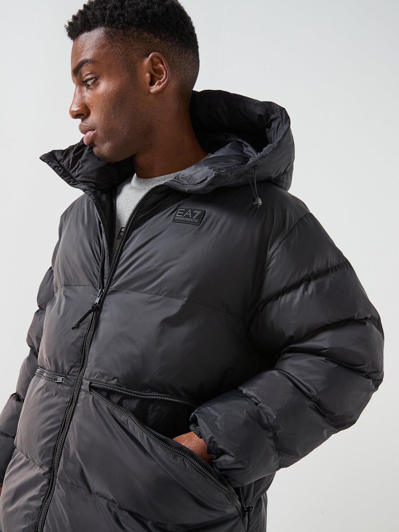 EA7 Emporio Armani Mountain Polar Back Logo Longline Padded Parka