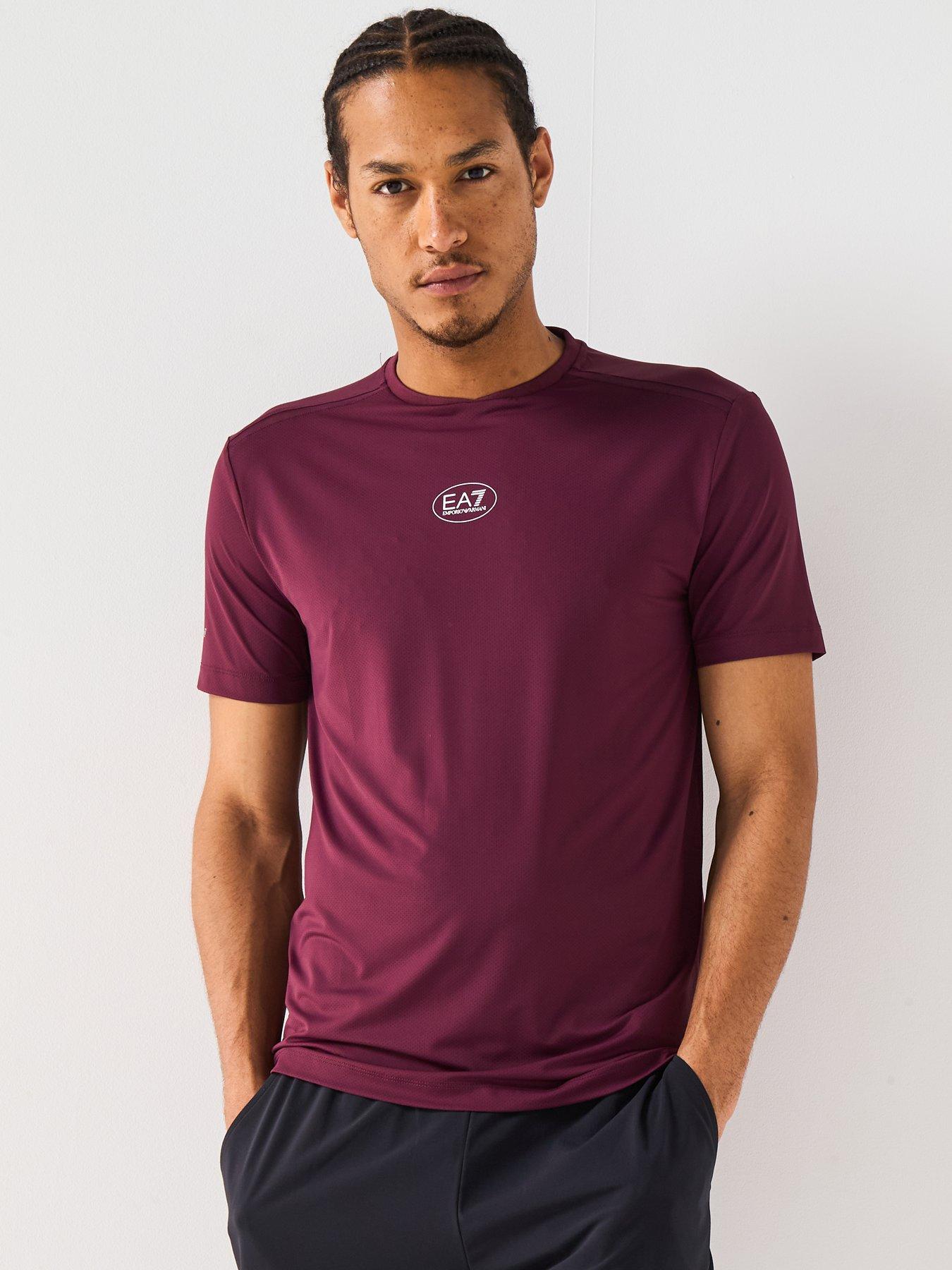 EA7 Emporio Armani Tennis Pro Small Central Logo T-Shirt - Purple
