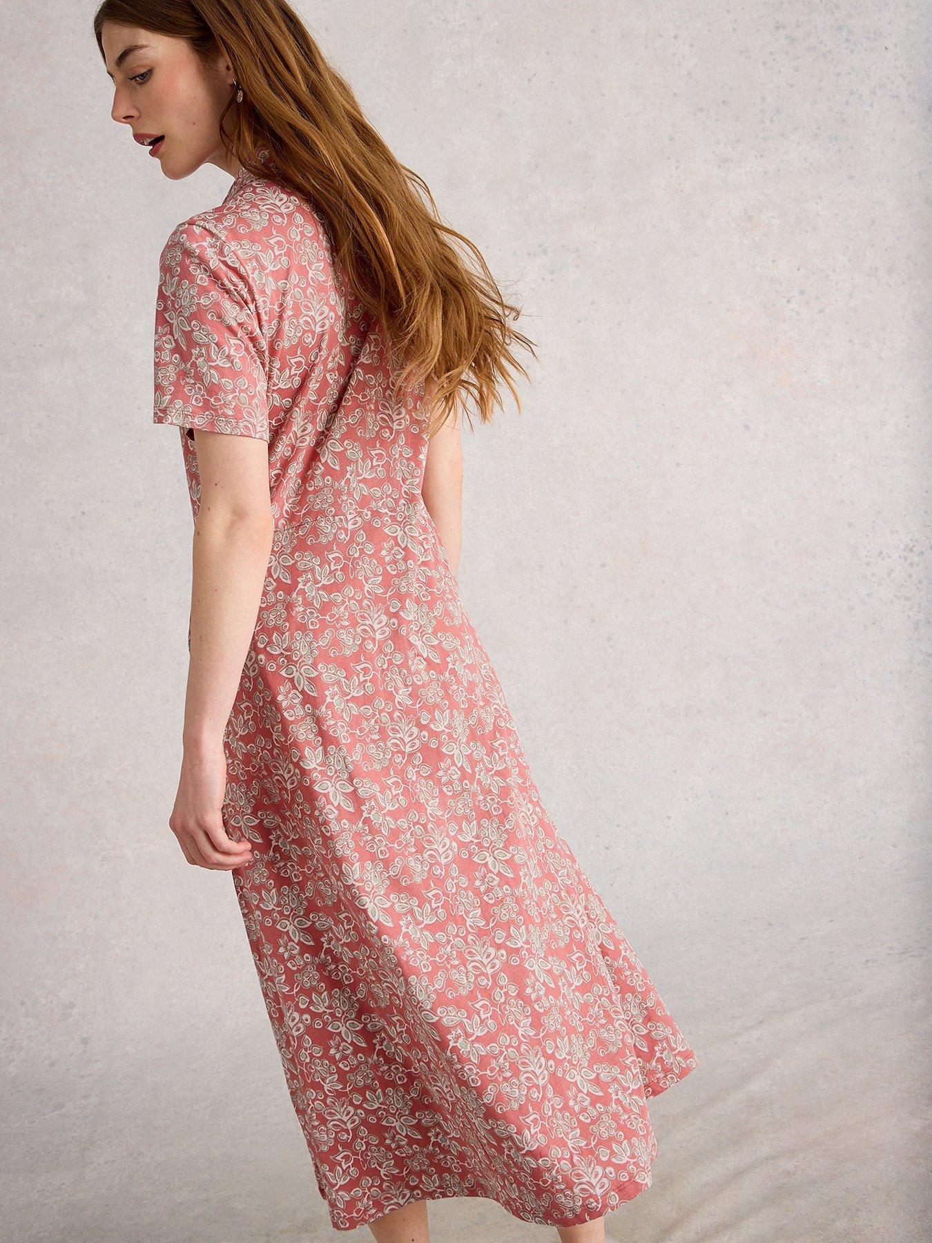 Image 2 of 6 of White Stuff Rua Jersey Shirt Dress - Pink