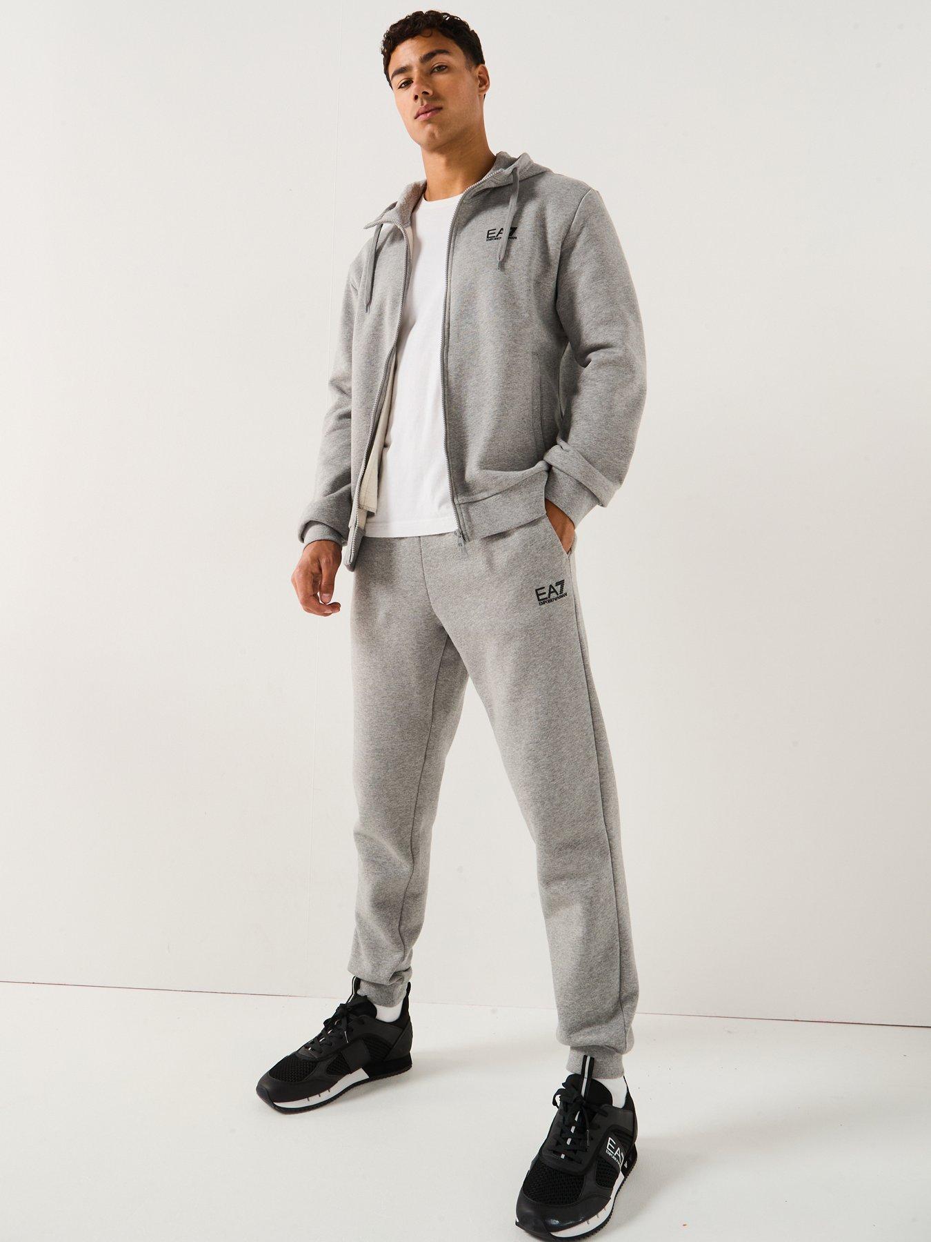 EA7 Emporio Armani Train Core Id Full Zip Hooded Tracksuit - Grey
