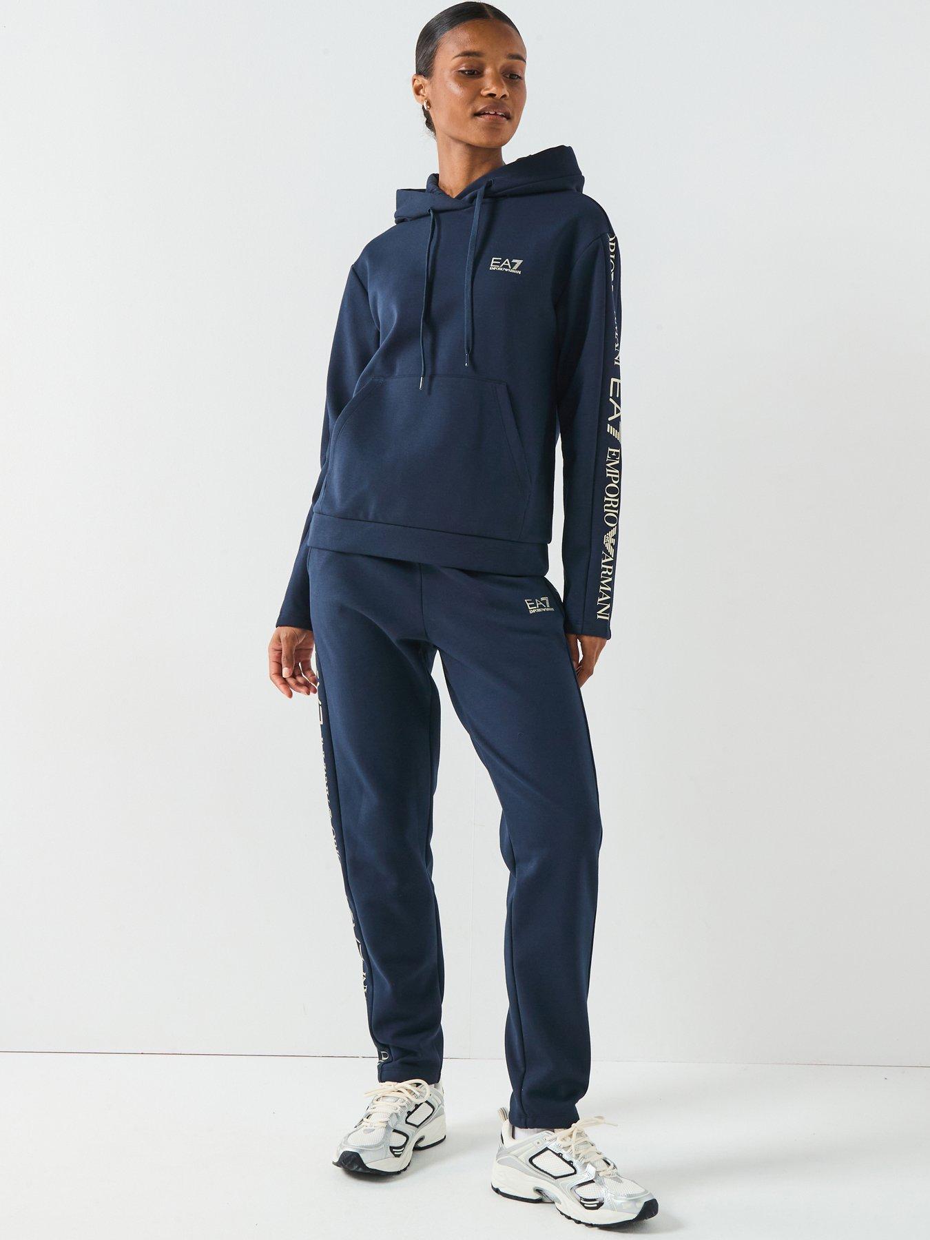 EA7 Emporio Armani Overhead Hoodie Tracksuit - Navy