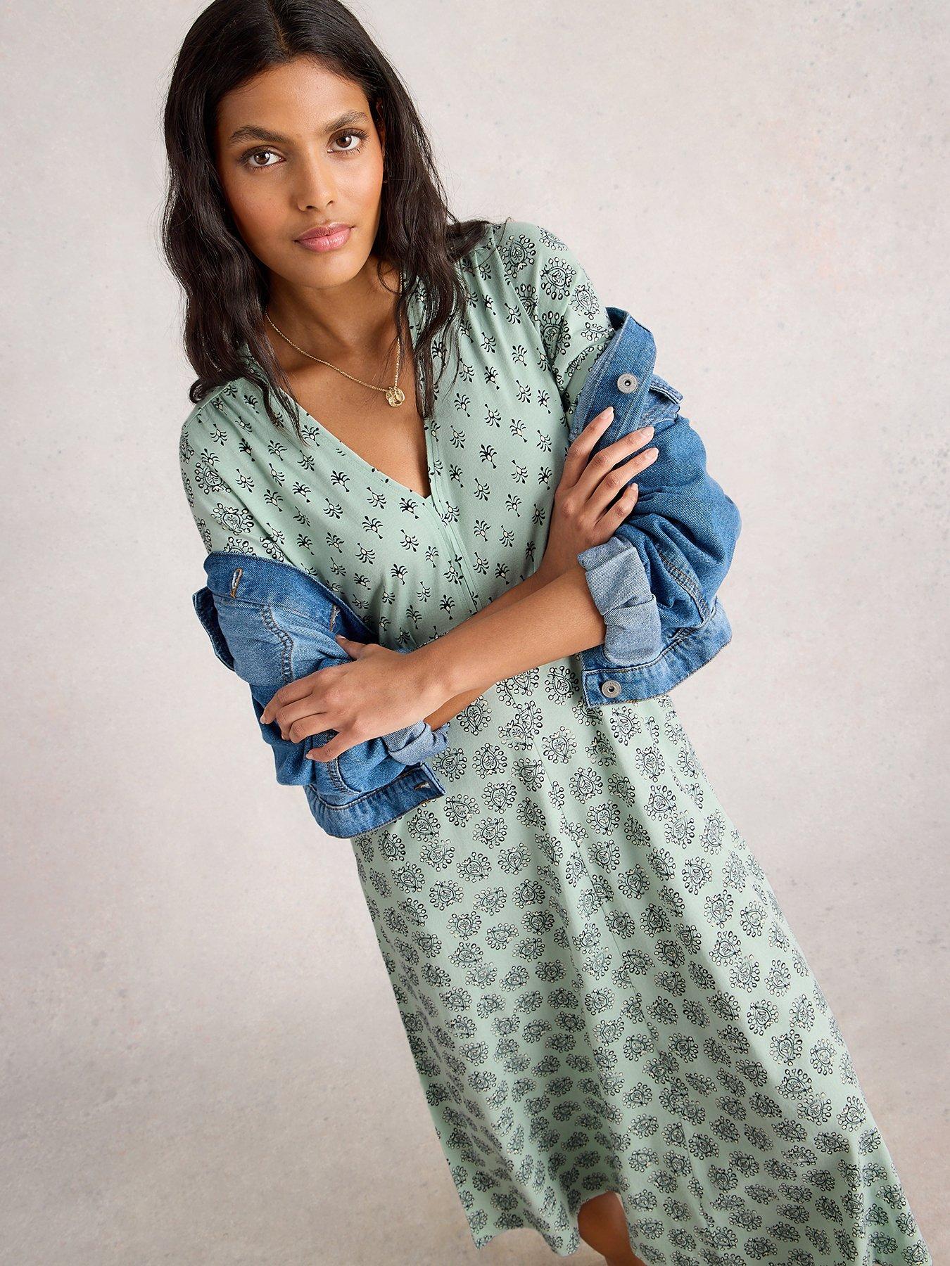 White Stuff Megan Jersey Dress - Green