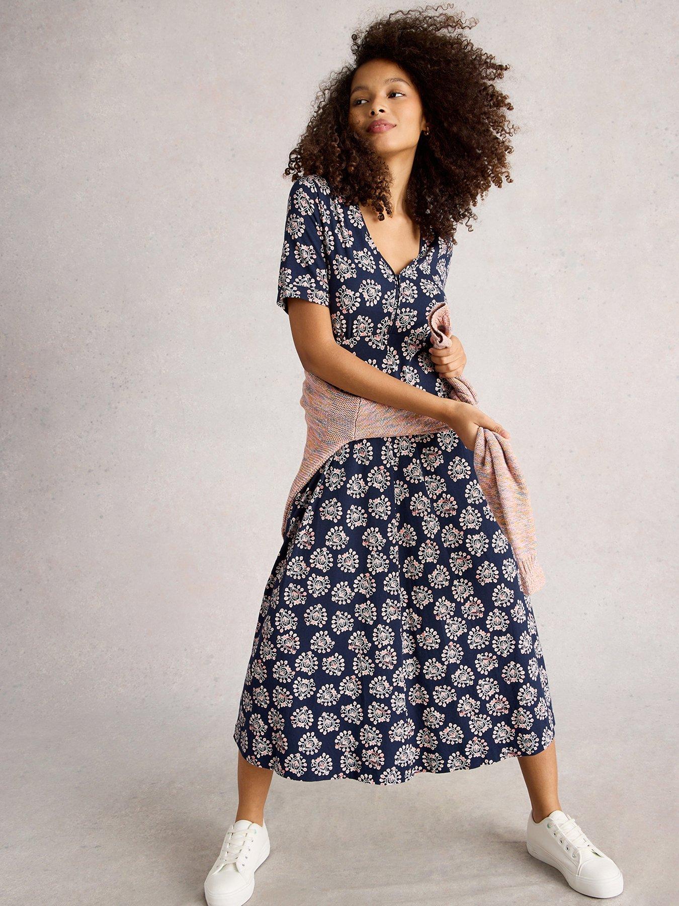White Stuff Megan Jersey Dress - Navy