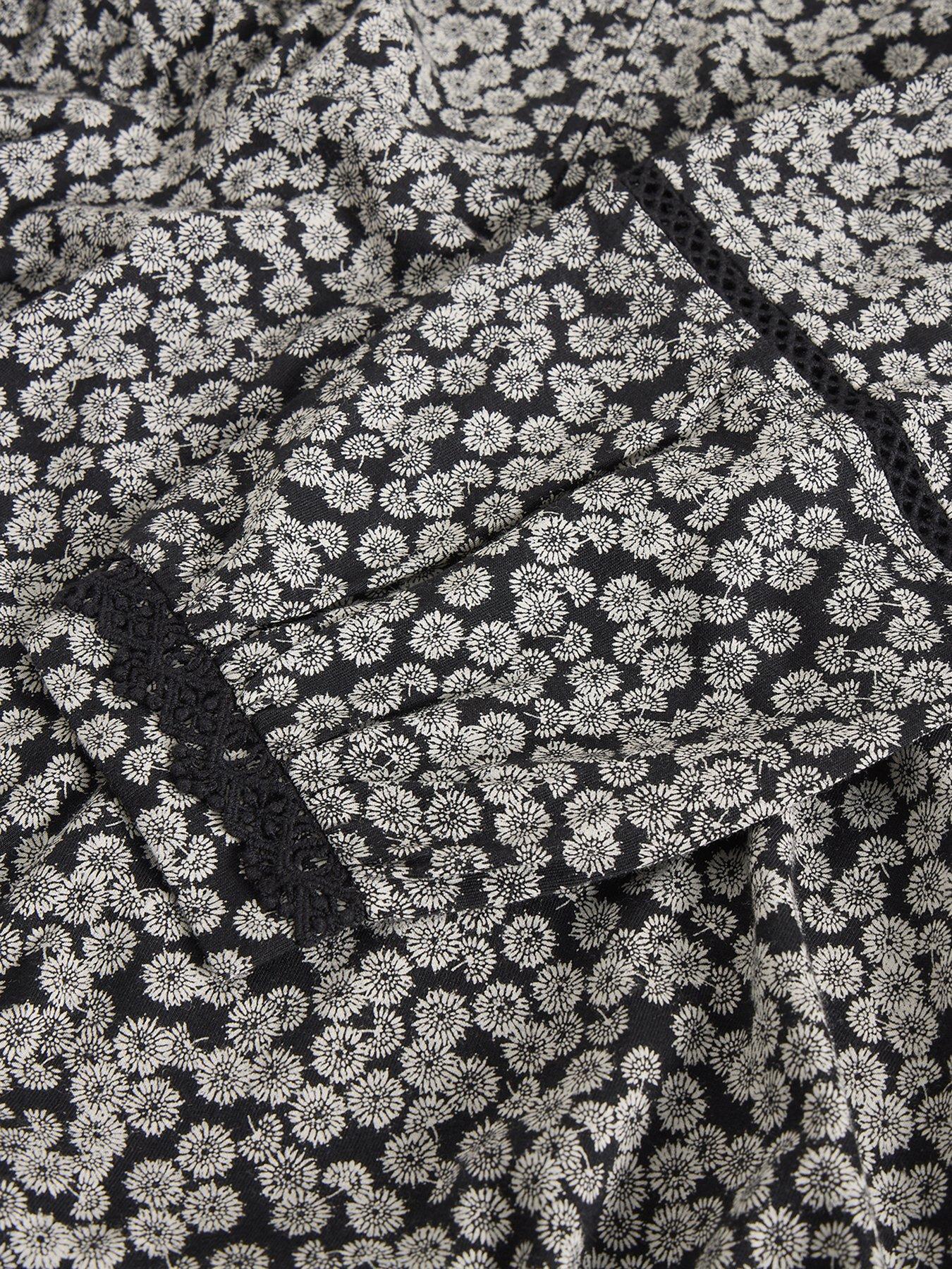 Image 6 of 6 of White Stuff Megan Lace Jersey Dress - Black