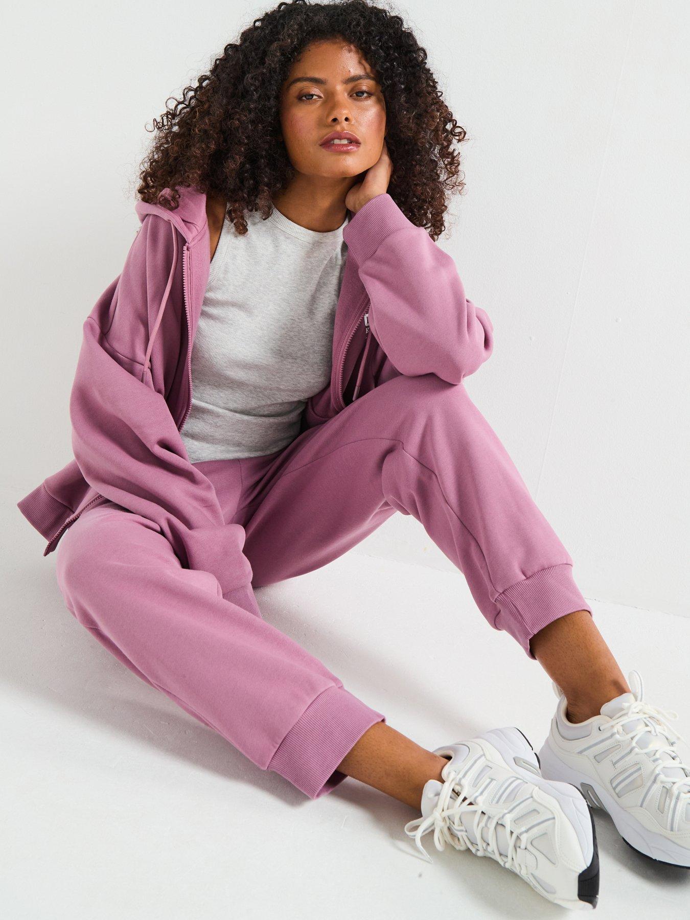 EA7 Emporio Armani Zip Through Hoodie Tracksuit Pink Very Ireland