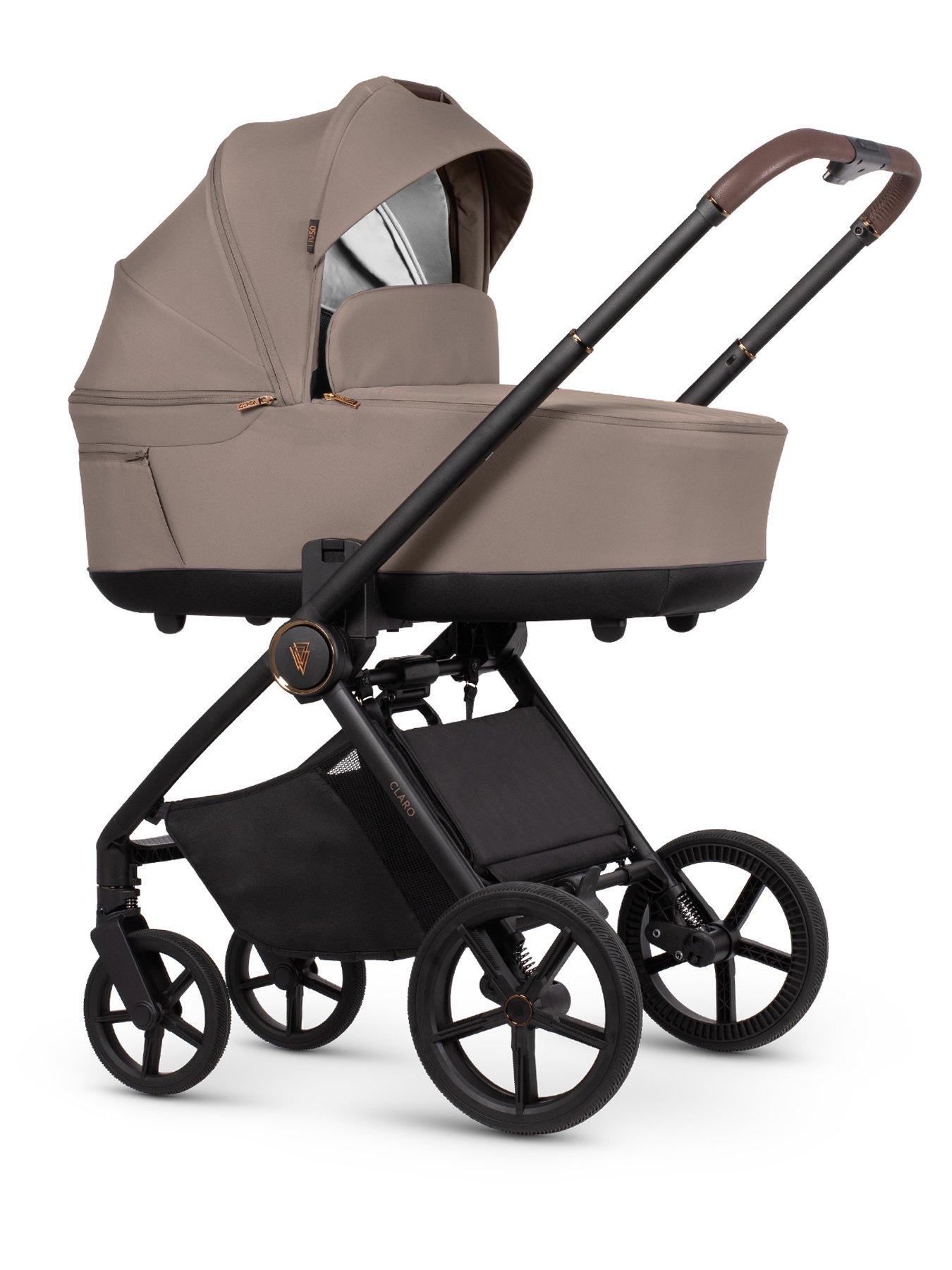 Image 2 of 8 of Venicci Claro 3in1 Bundle plus Tiago Black Car Seat and 360 Base - Almond
