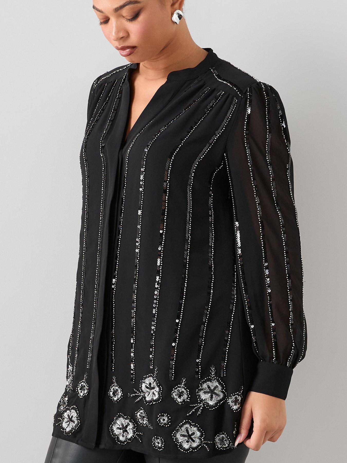 the-very-collection-curve-embellished-longline-blouse-blackdetail