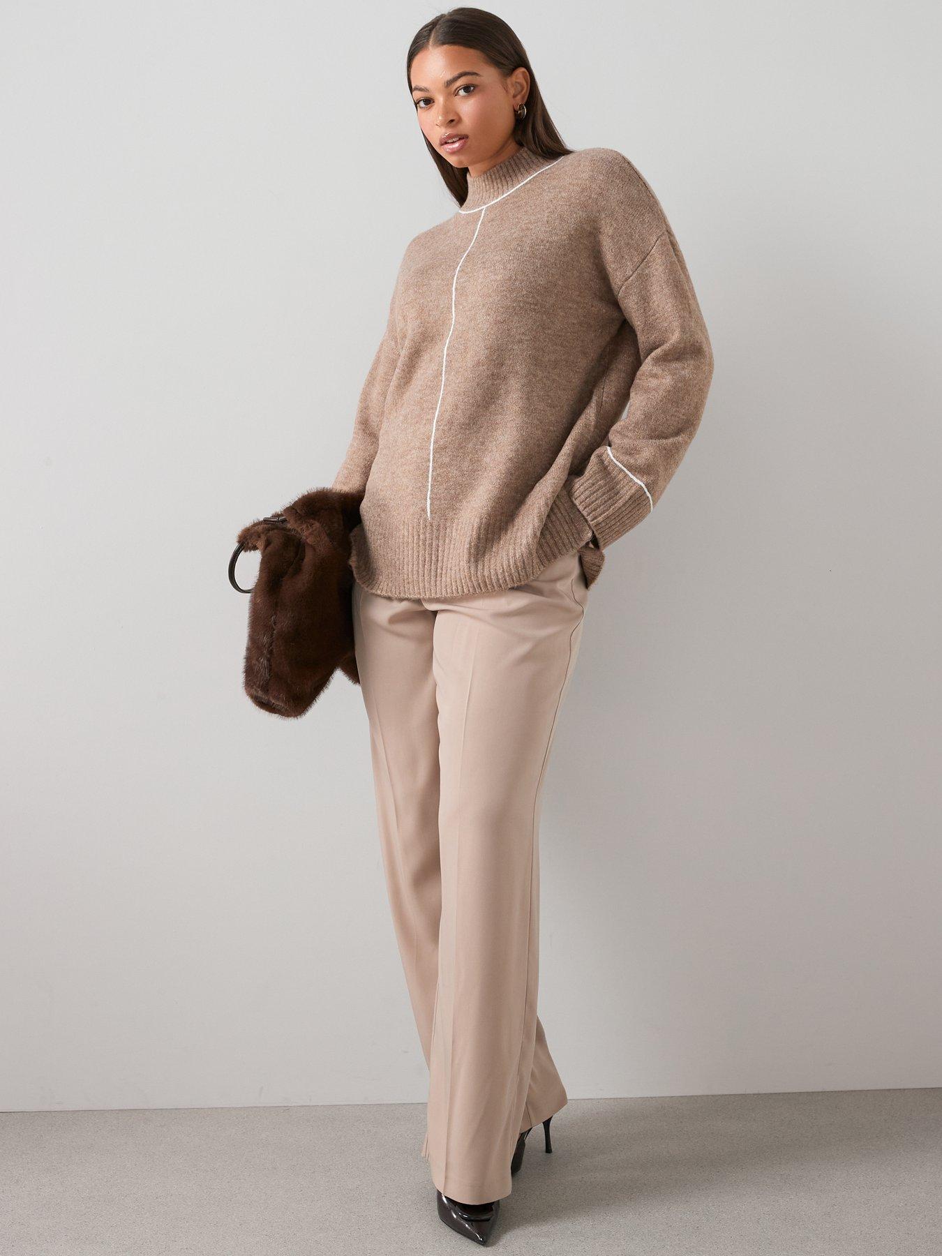 the-very-collection-curve-contrast-stitch-longline-jumper-beigeback