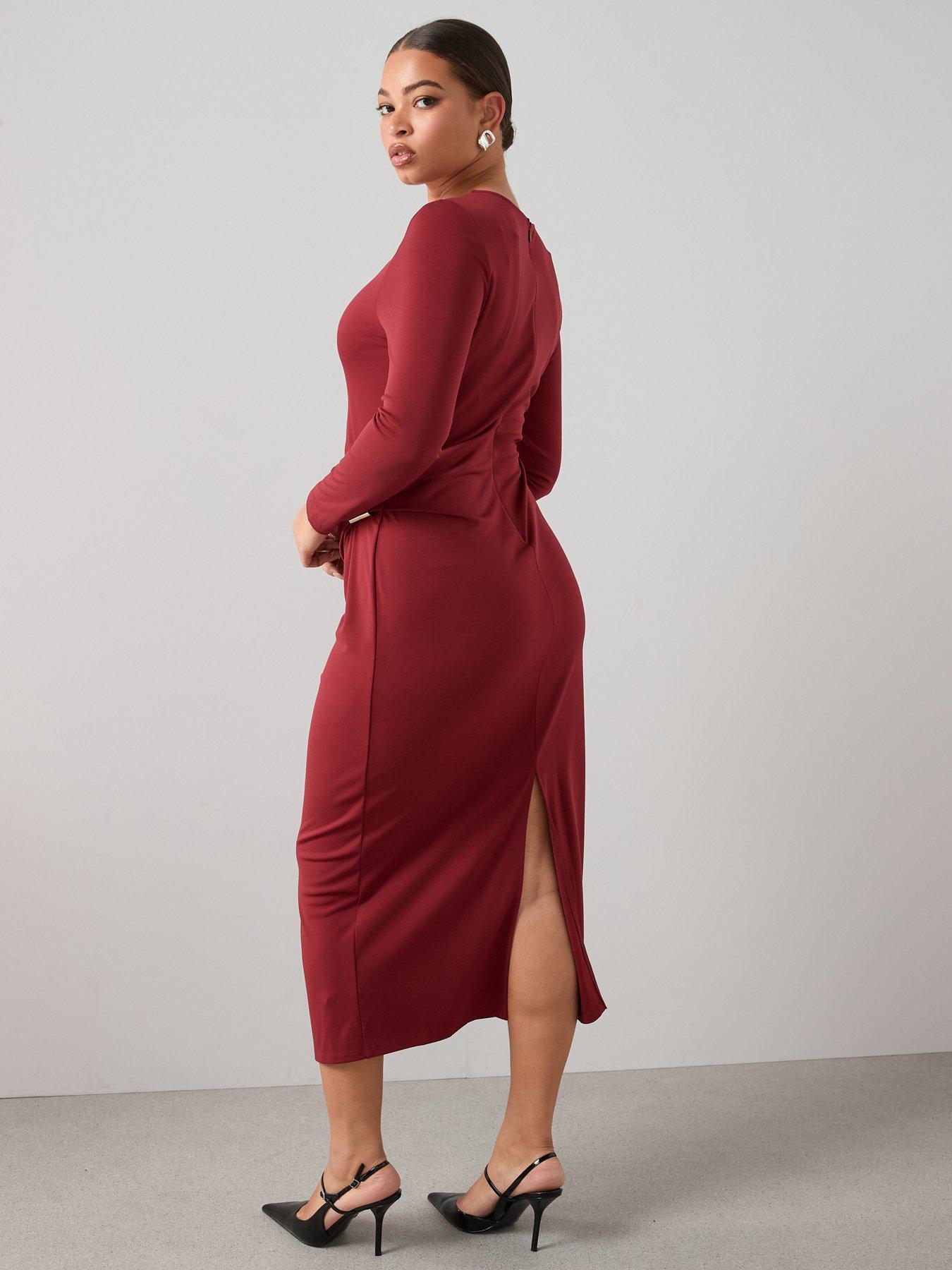 the-very-collection-curve-trim-detail-jersey-dress-redstillFront