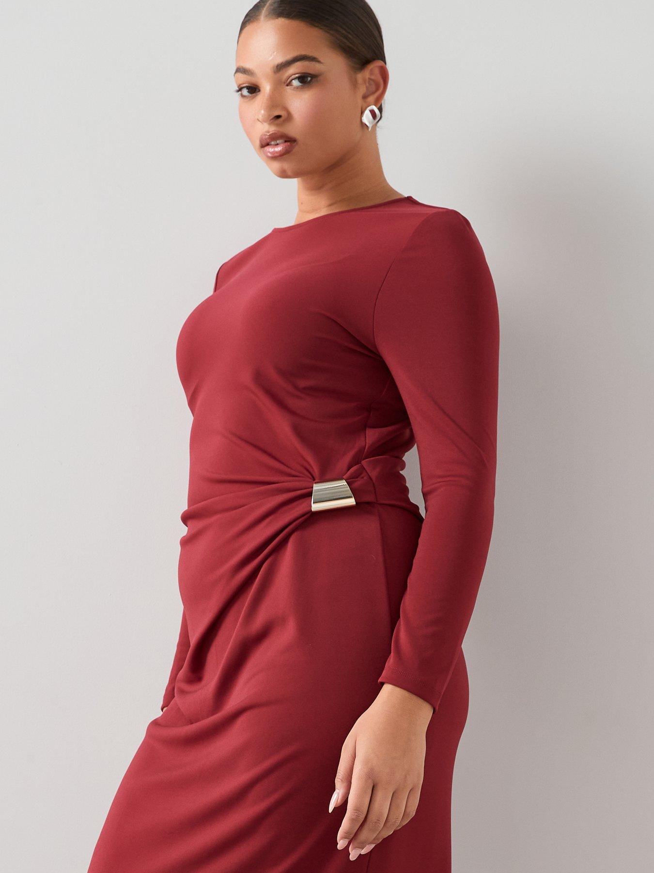 the-very-collection-curve-trim-detail-jersey-dress-redoutfit